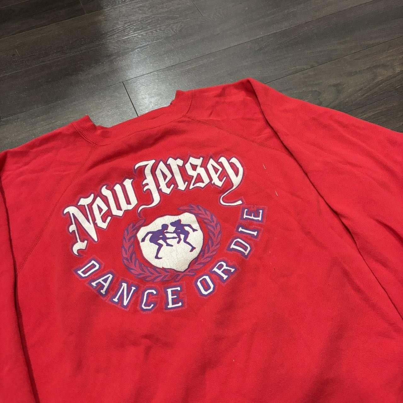 Hanes Vintage New Jersey dance or die crewneck sweatshirt 90s L/XL Size US XL / EU 56 / 4 - 1 Thumbnail