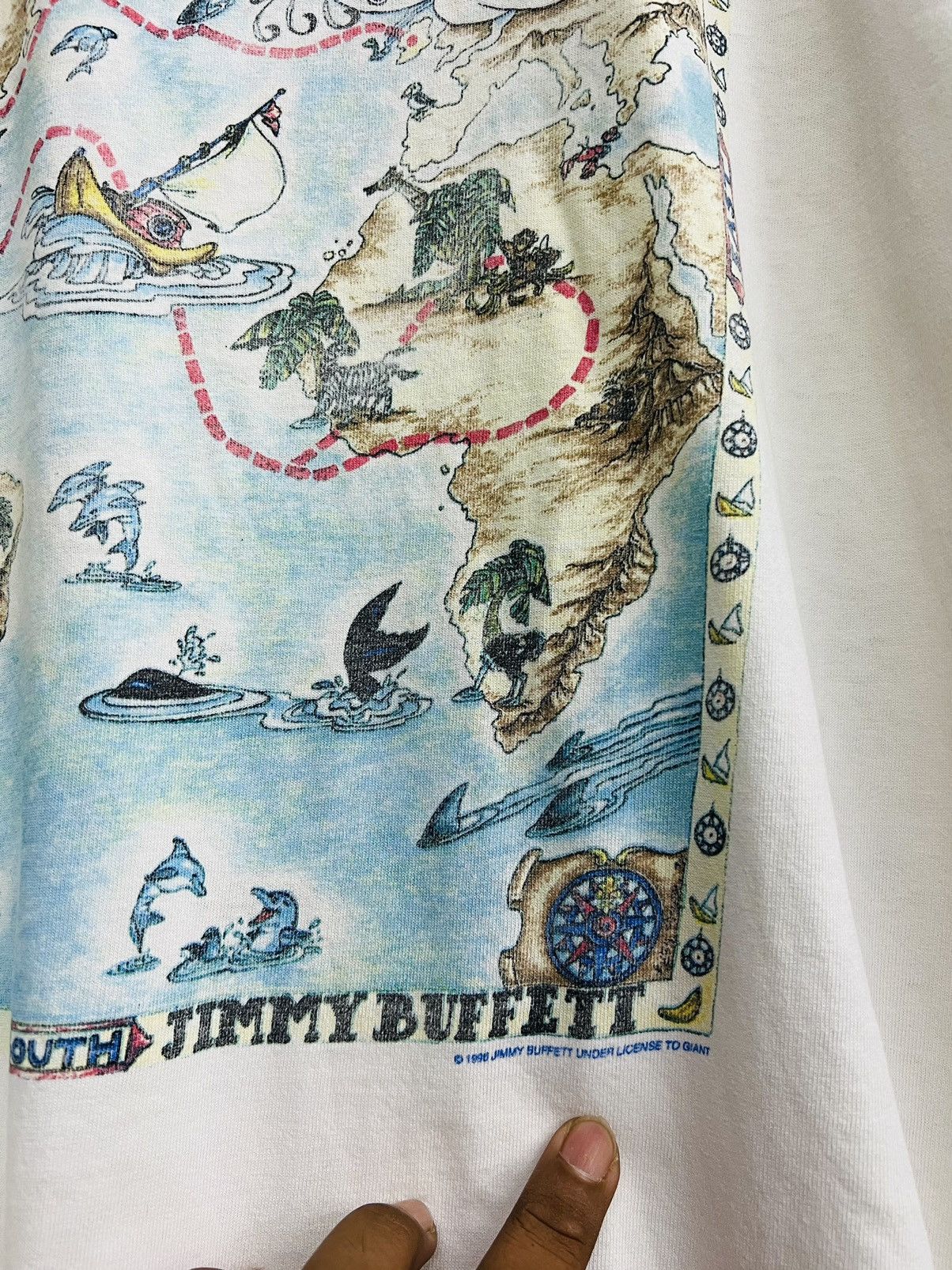 Band Tees × Nike × Vintage VINTAGE JIMMY BUFFET 1996 BANANA WIND TOUR TEE Size US L / EU 52-54 / 3 - 6 Thumbnail