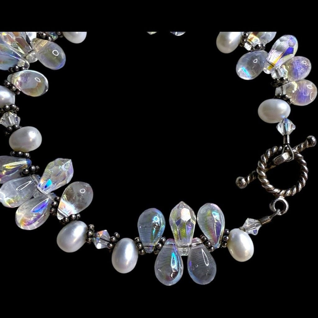 Swarovski SWAROVSKI Crystal Genuine Freshwater Pearl and Aurora Boreal Size ONE SIZE - 4 Thumbnail