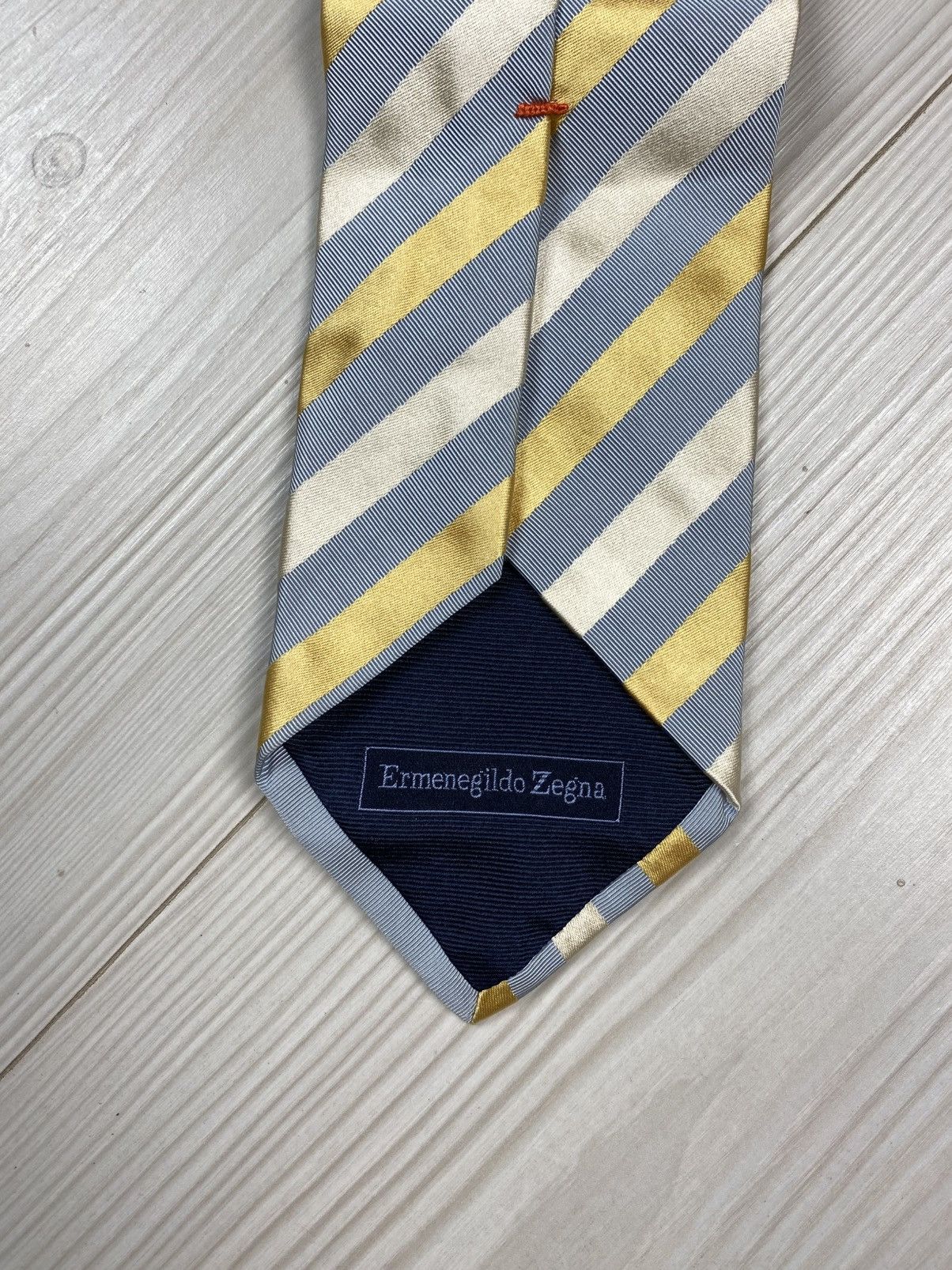Ermenegildo Zegna × Vintage Ermenegildo Zegna Tie 60% Silk 40% cotton Made in Italy Size ONE SIZE - 5 Thumbnail