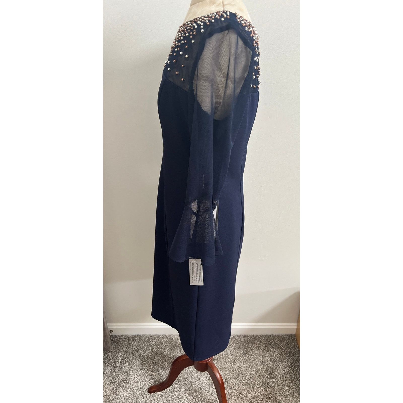 Alex Evenings Alex Evenings NWT Sheath Dress Embellished Illusion Size 10 Size L / US 10 / IT 46 - 3 Thumbnail