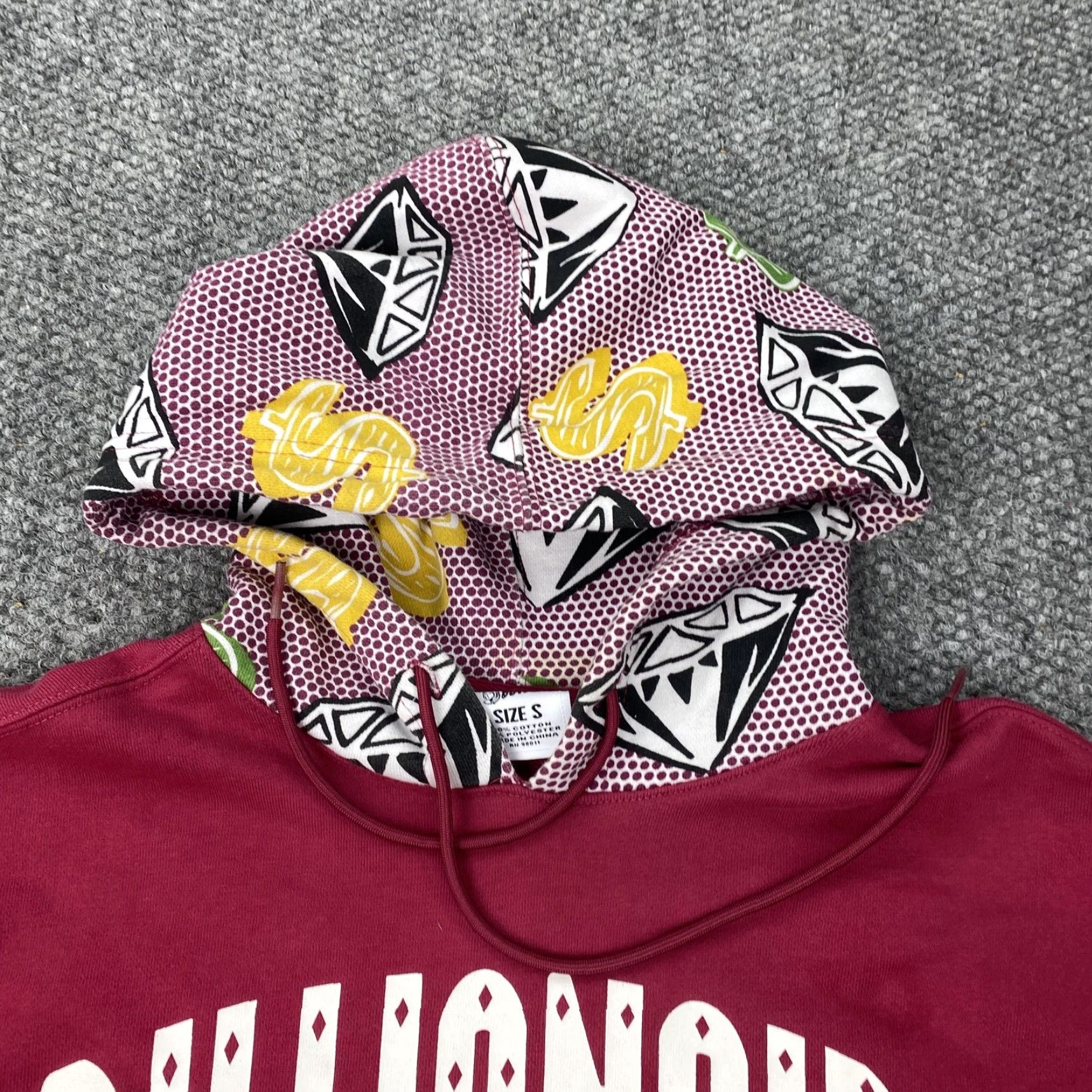 Billionaire Boys Club Billionaire Boys Club Hoodie Mens Small Burgundy Pullover Graphic Print Astronaut Space Logo Knit Pockets Hooded Size US S / EU 44-46 / 1 - 5 Thumbnail
