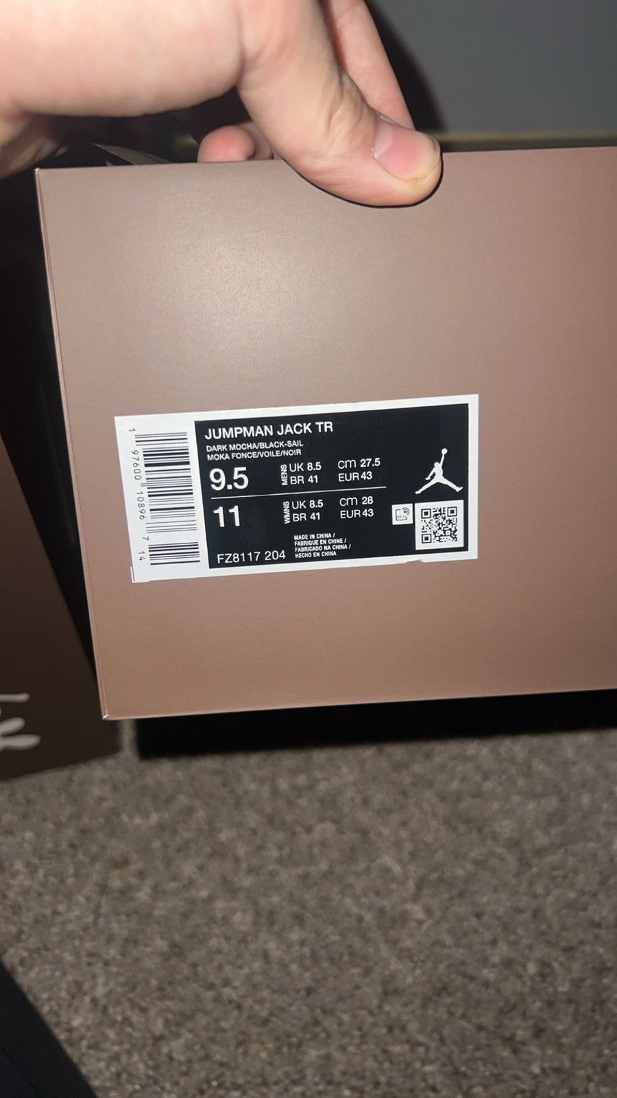 Jordan Brand × Travis Scott Jordan jumpman jack TR Dark mocha Size US 9.5 / EU 42-43 - 12 Thumbnail