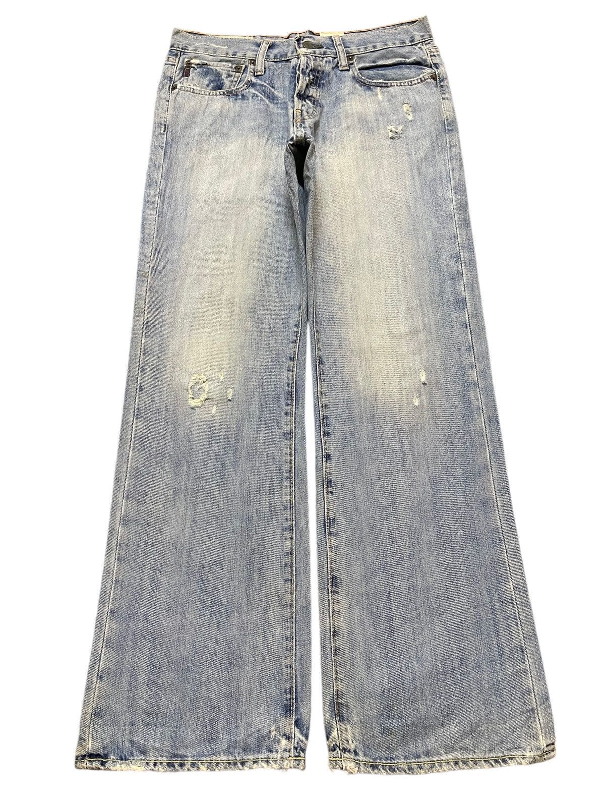 Abercrombie & Fitch Vintage Abercrombie & Fitch Blue Faded Wash Baggy Wide Leg Size US 32 / EU 48 - 1 Thumbnail