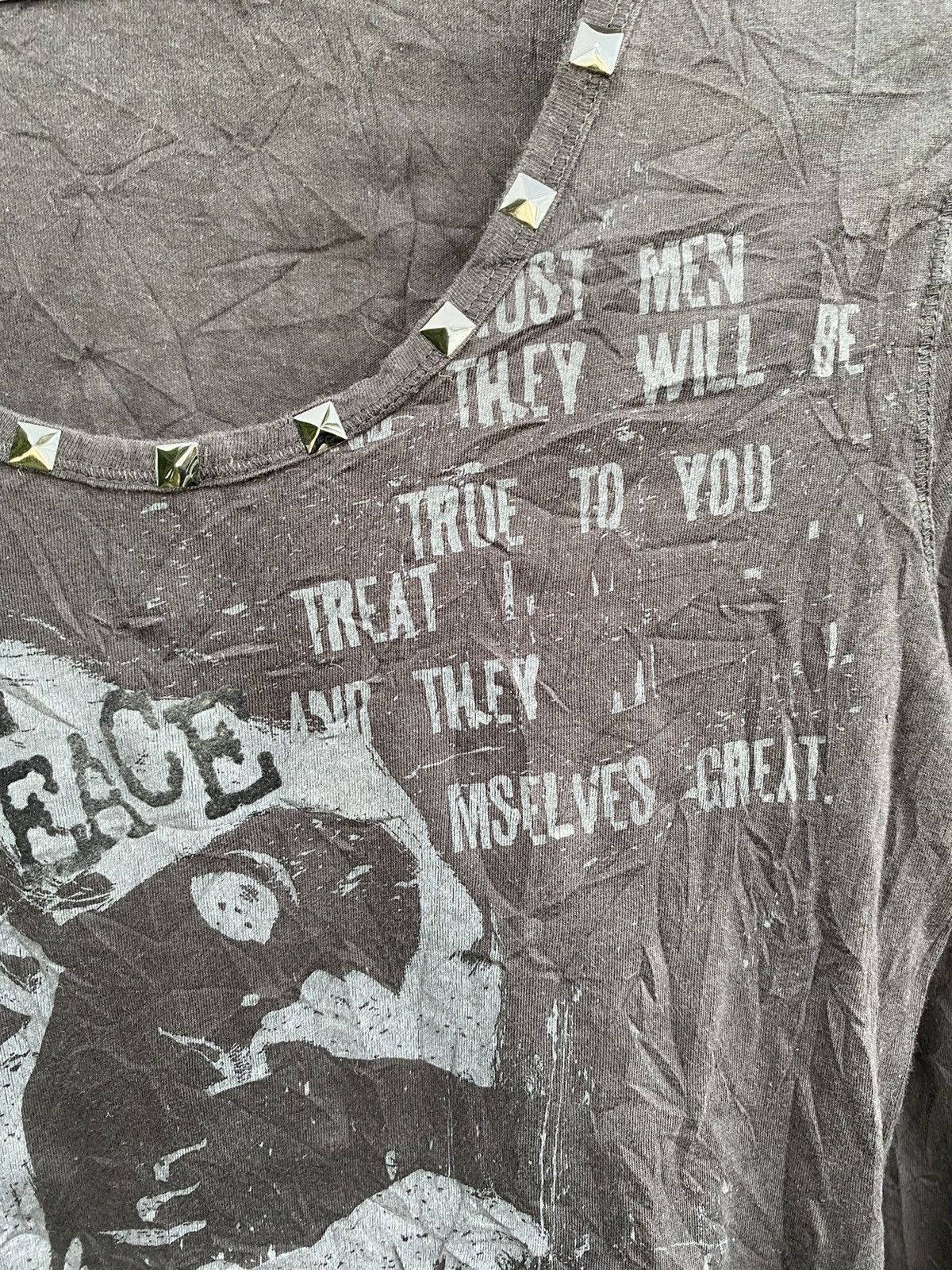 If Six Was Nine Samuel & Kevin Neck Studed Punk Empire Dark Luxury Style Size L / US 10 / IT 46 - 7 Thumbnail