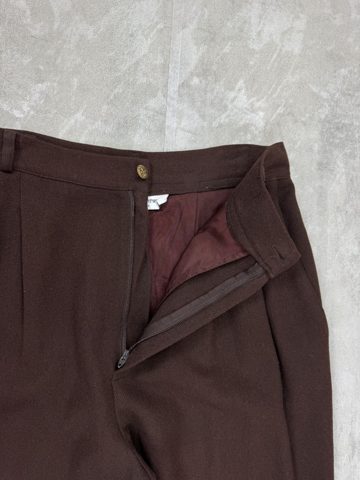 Other Fundamental things wool brown pleated trousers pants Size 24" / US 00 / IT 34 - 4 Thumbnail