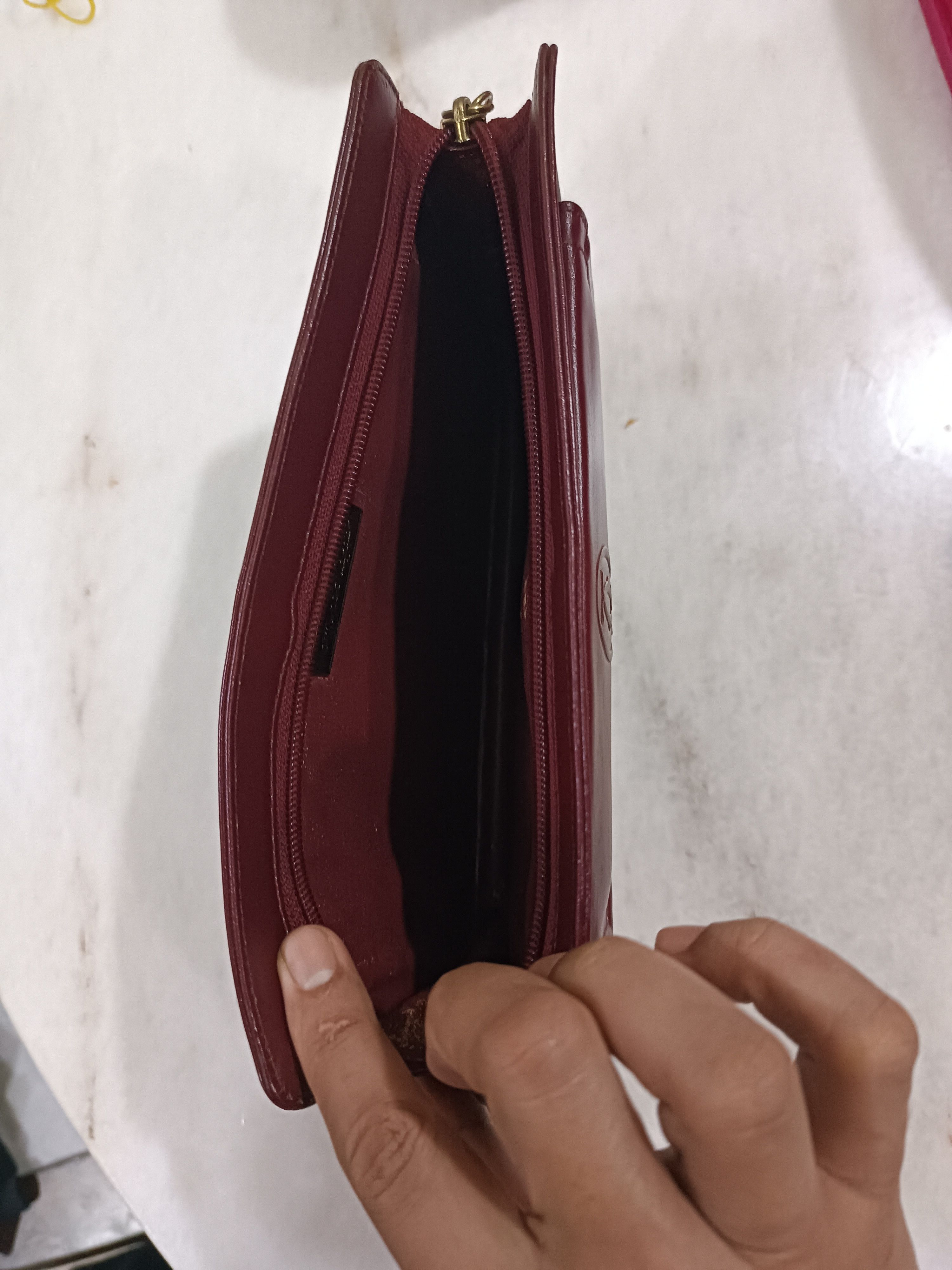 Cartier Vintage Cartier Clutch Bag Burgundy colour Size ONE SIZE - 3 Thumbnail