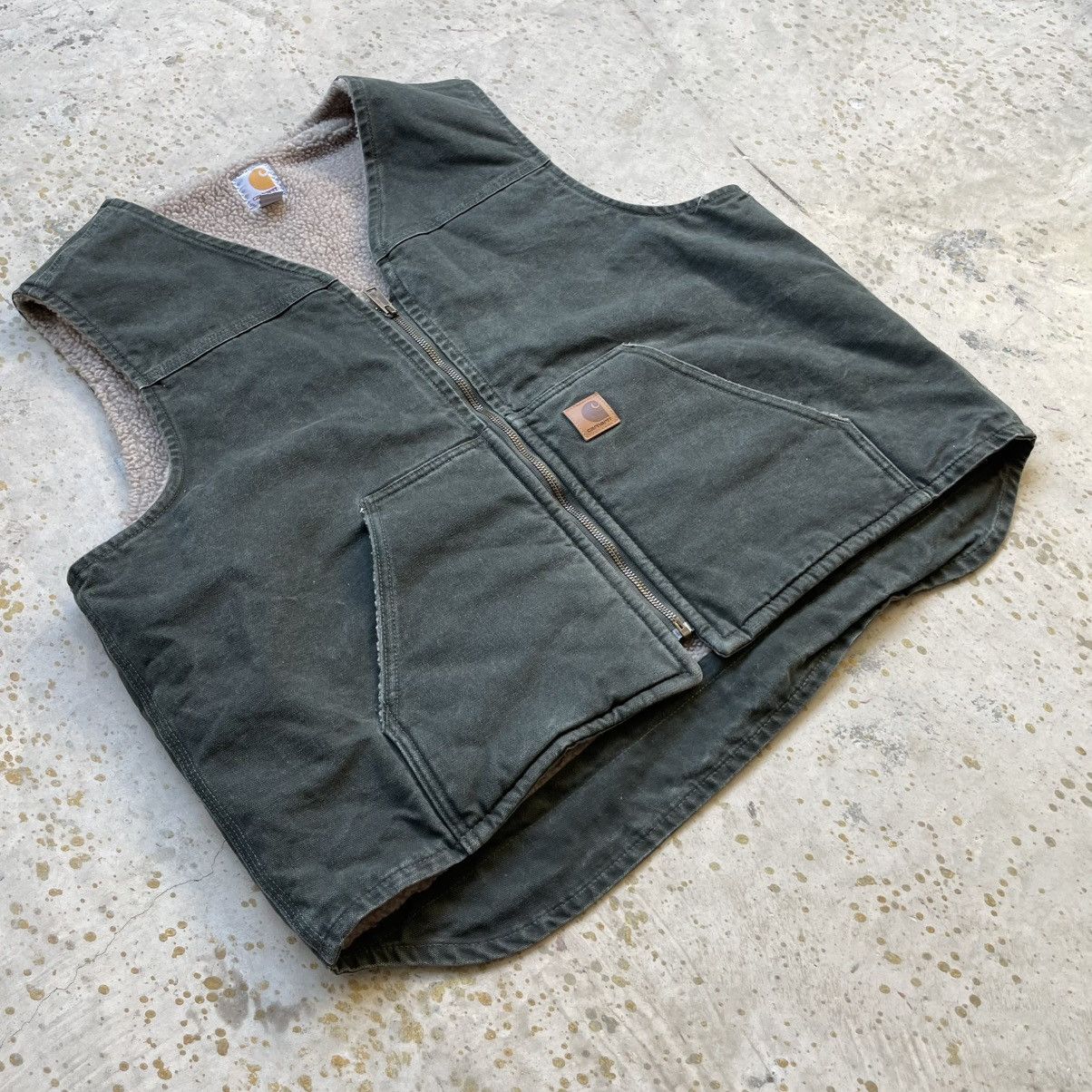 Carhartt × Vintage Vintage moss green Carhartt vest Size US XL / EU 56 / 4 - 1 Thumbnail