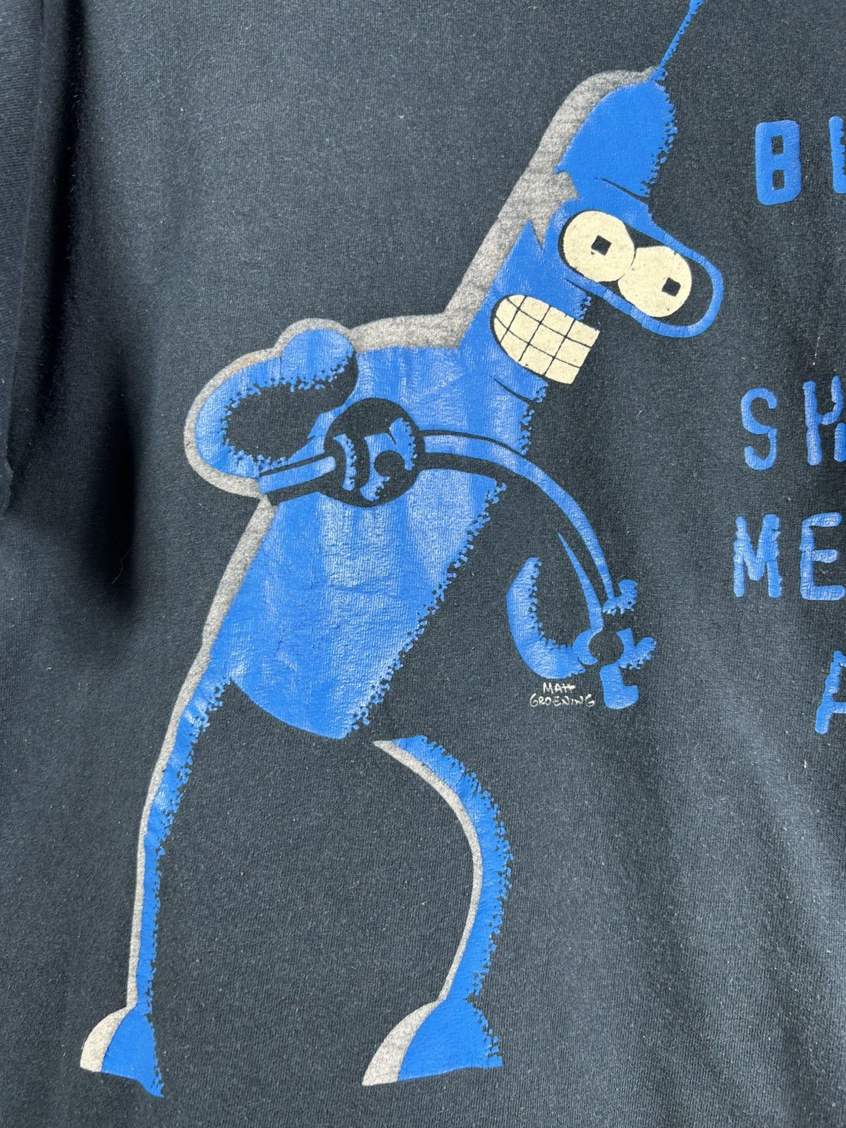Cartoon Network Vintage 2008 Futurama Bender “Bite My Shiny Metal Ass” M Size US M / EU 48-50 / 2 - 8 Thumbnail
