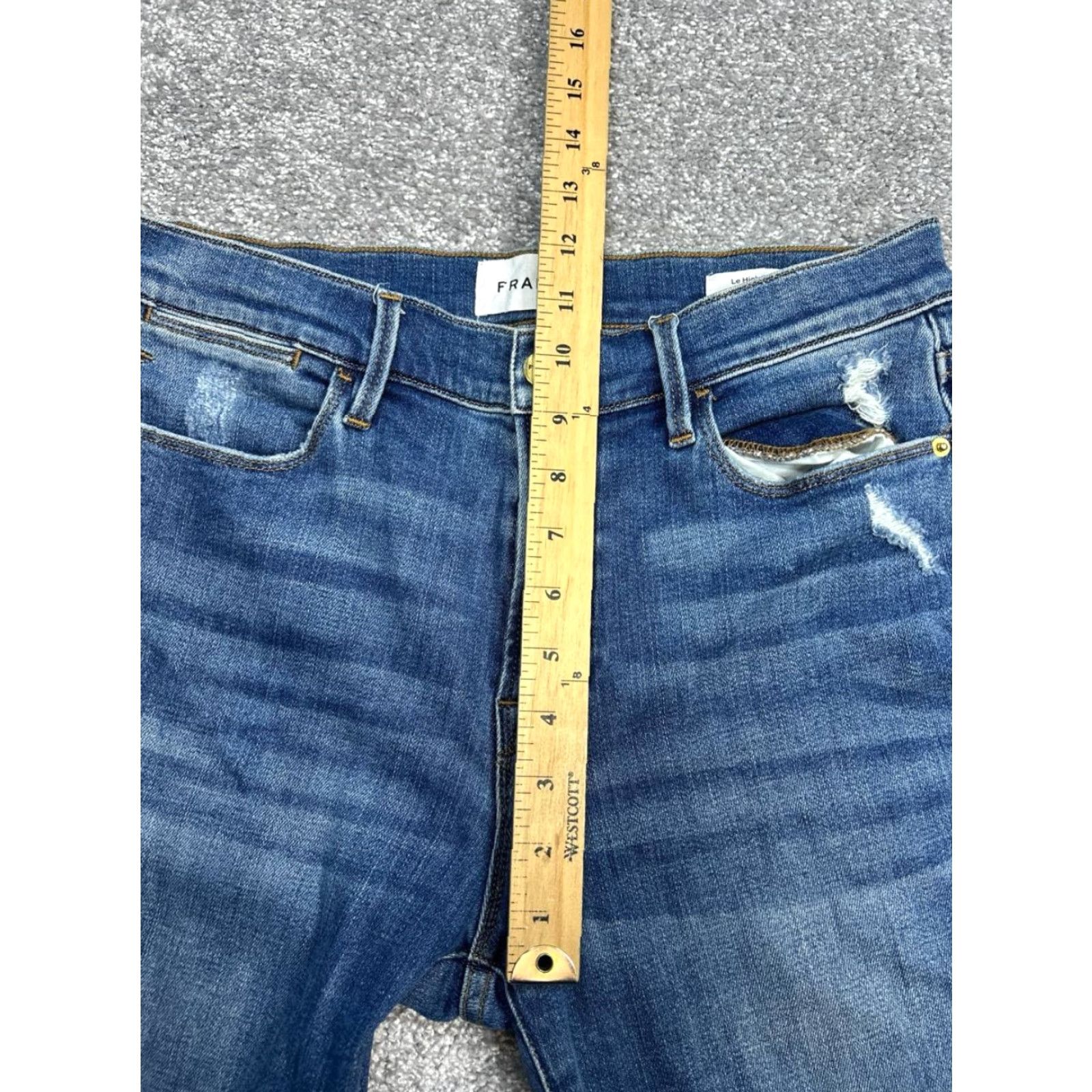 Frame Frame Jeans Women 30 Skinny Denim 5-Pocket Distressed Cotton Stretch 30x28 Blue Bohemian City USA Womens Size 30" / US 8 / IT 44 - 5 Thumbnail