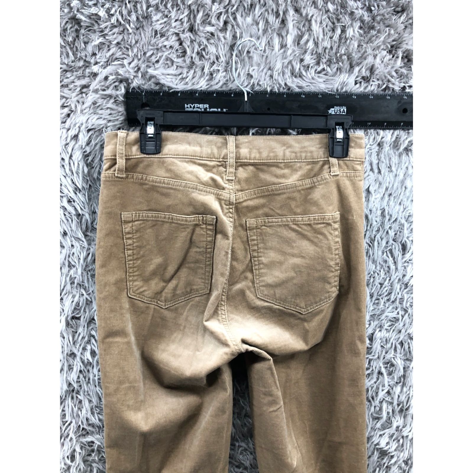 Ann Taylor Loft High Waist Skinny Ankle Pants Corduroy Beige Size 2 Womens Size 26" / US 2 / IT 38 - 6 Thumbnail