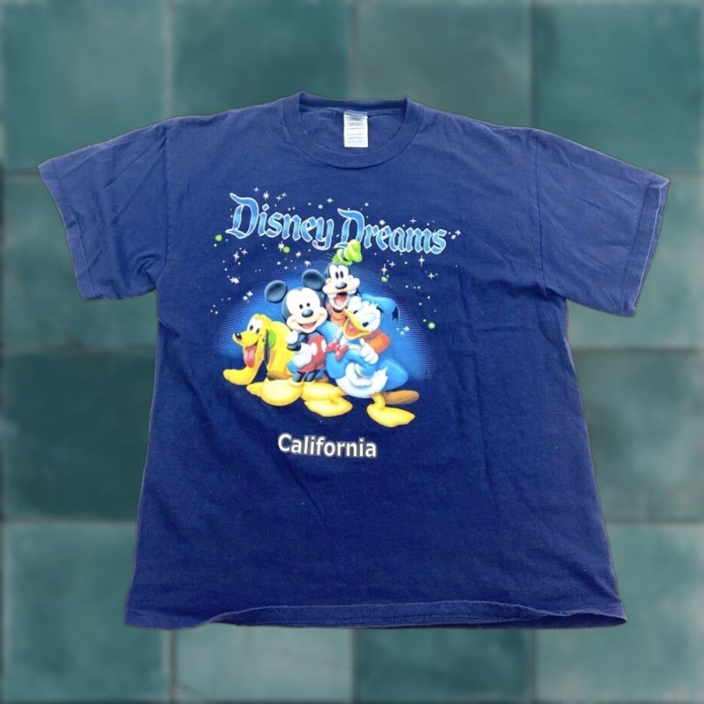 Disney VINTAGE Disney T-Shirt Men Large Mickey Mouse Goofy Donald Pluto Dreams Size US L / EU 52-54 / 3 - 1 Thumbnail