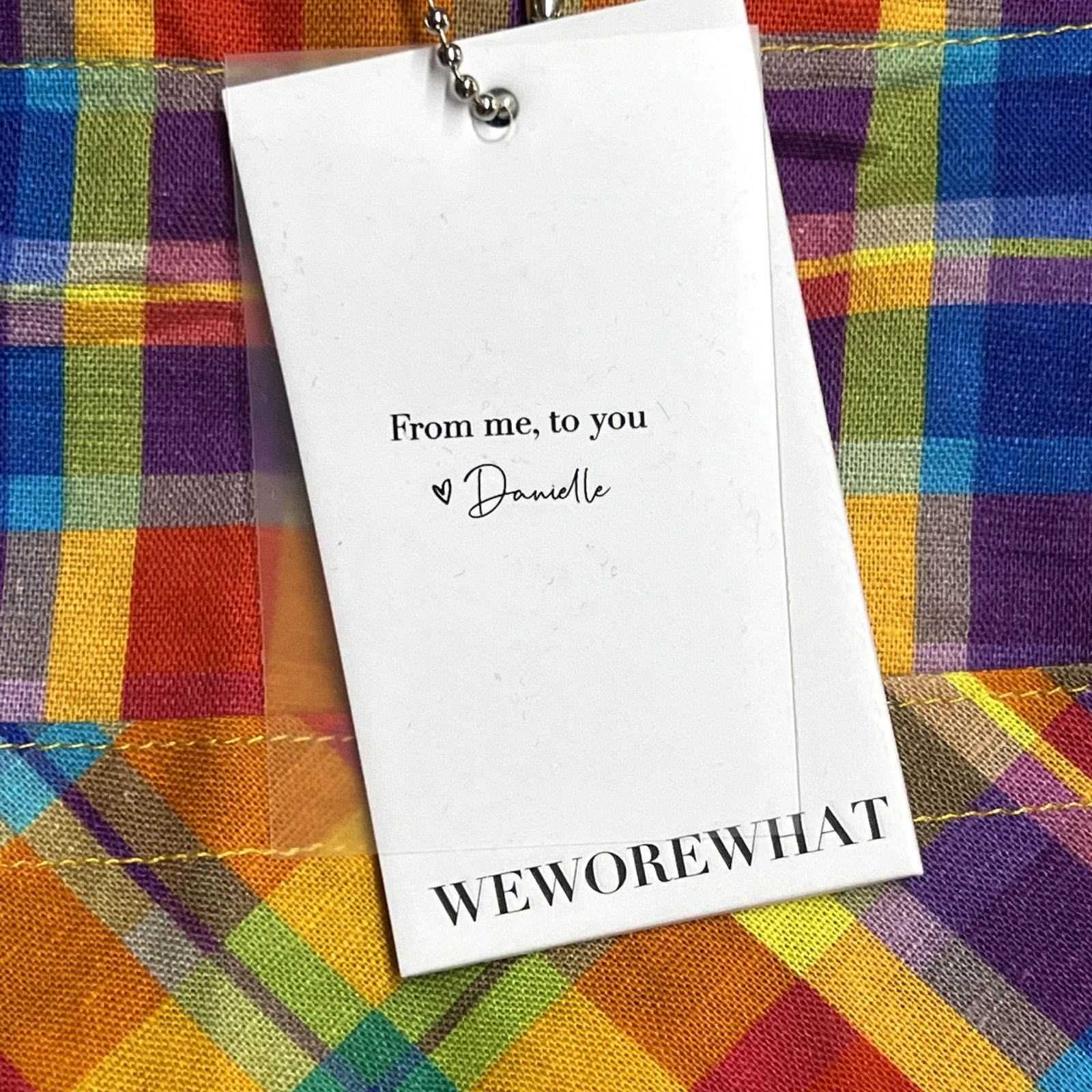 WeWoreWhat $128 NWT WeWoreWhat Danielle Bernstein Rainbow Overall Sz S Size 34" / US 12 / IT 48 - 6 Thumbnail