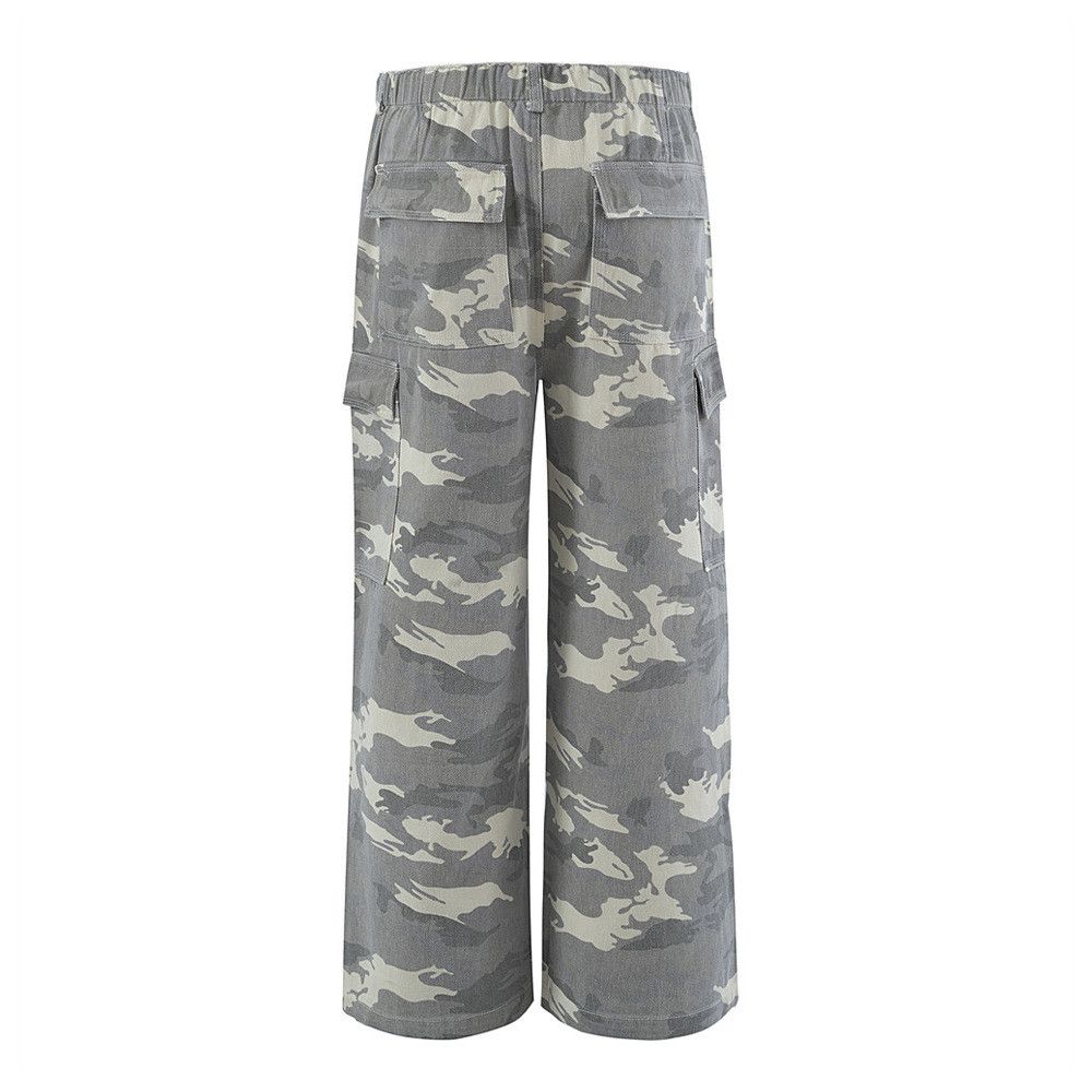 Japanese Brand × Jean American retro loose camouflage wide-leg cargo jeans Size US 32 / EU 48 - 2 Thumbnail