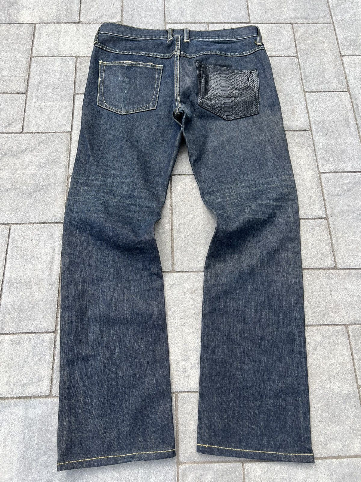 パンツ ISAMU KATAYAMA BACKLASH denim shorts Y2K ISAMU KATAYAMA BACKLASH TRUCKER DENIM JACKET / SPLASH DYED