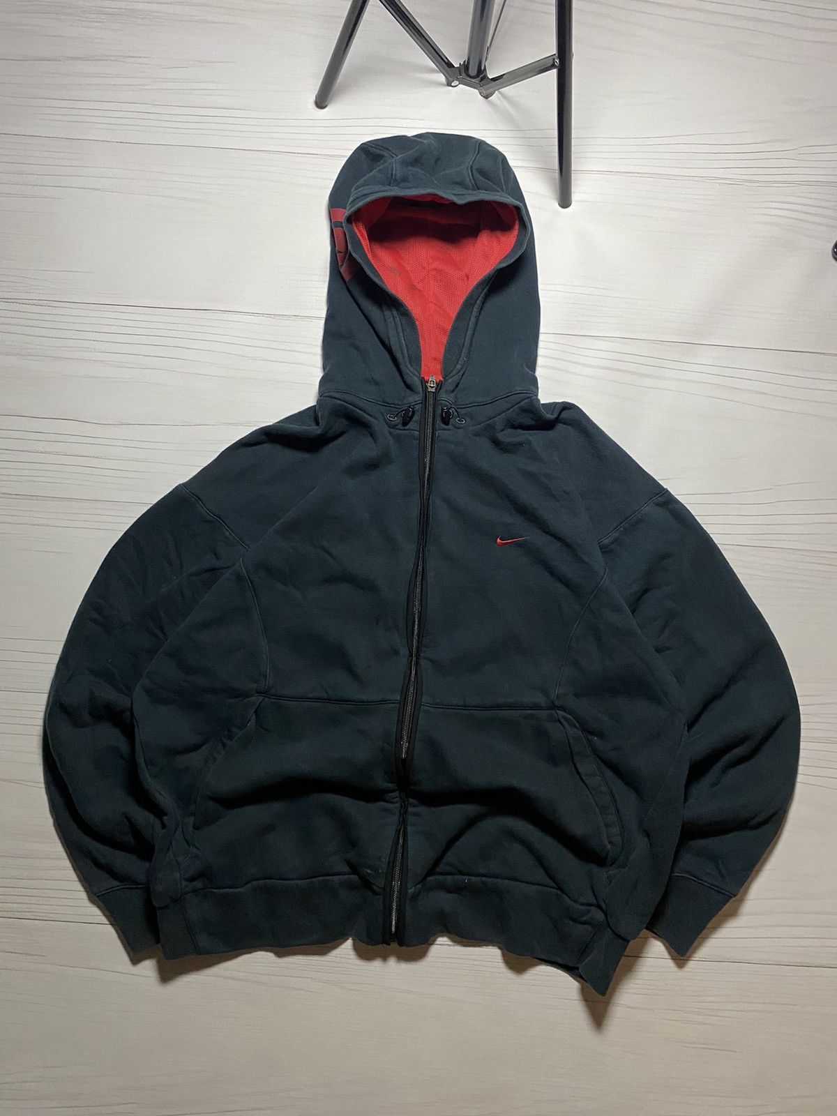 Nike × Vintage Vintage Nike Shox faded oversize box fit y2k zip hoode Size US XL / EU 56 / 4 - 1 Thumbnail