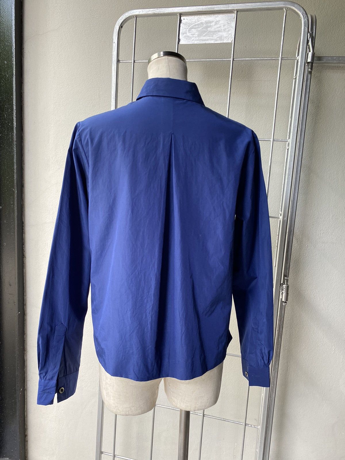 Japanese Brand Avant Le Temps Women Navy Blue Long Sleeve Shirt Size XS / US 0-2 / IT 36-38 - 3 Thumbnail