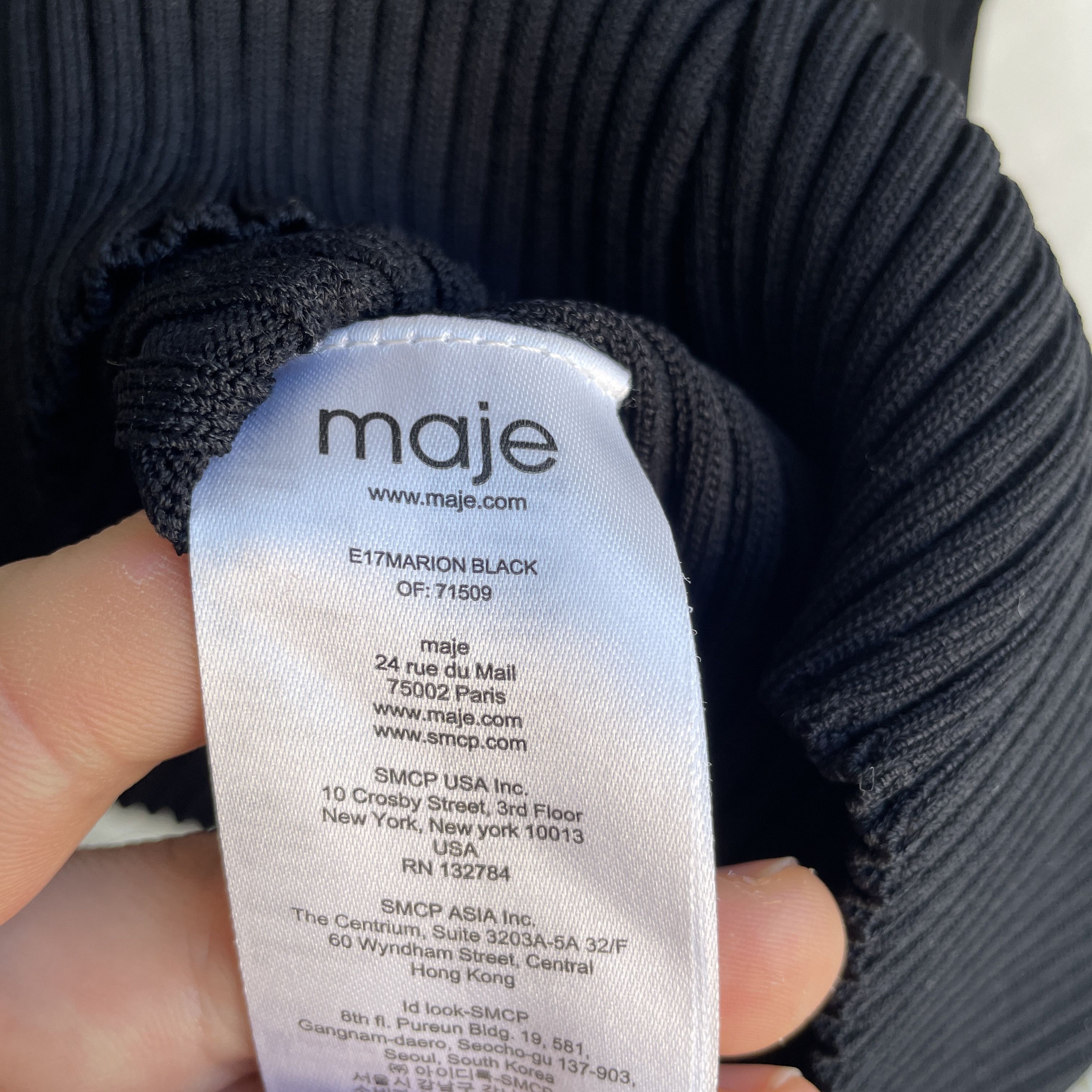 Maje Maje E17 Marion Ribbed Stretch Knitted Top Size 3 Size M / US 6-8 / IT 42-44 - 9 Thumbnail