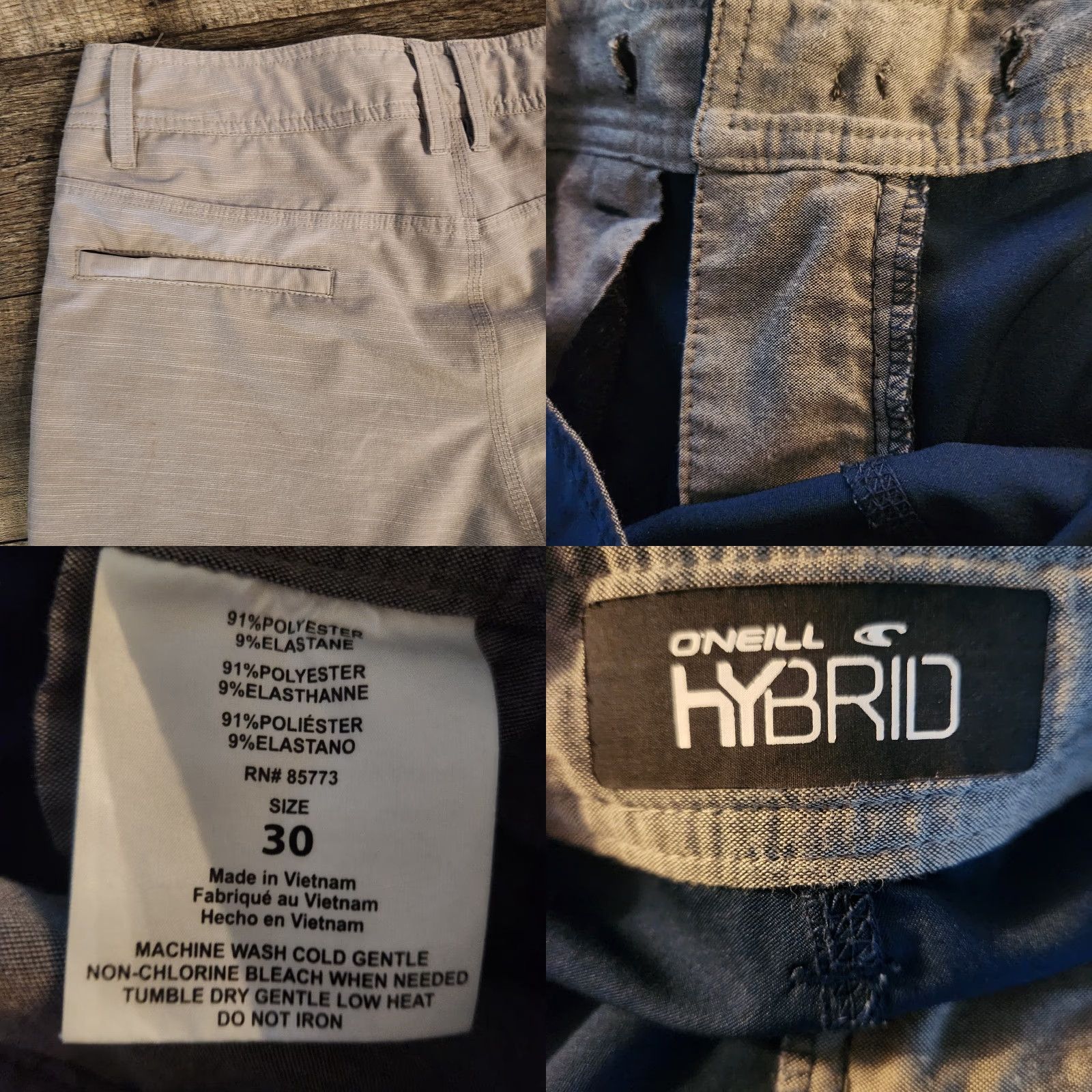 O'Neill VINTAGE? No. O’Neill Chino Shorts Mens 30 Lot Of 2 Navy Blue Beige Quick Dry Stretch Casual Size US 30 / EU 46 - 10 Thumbnail