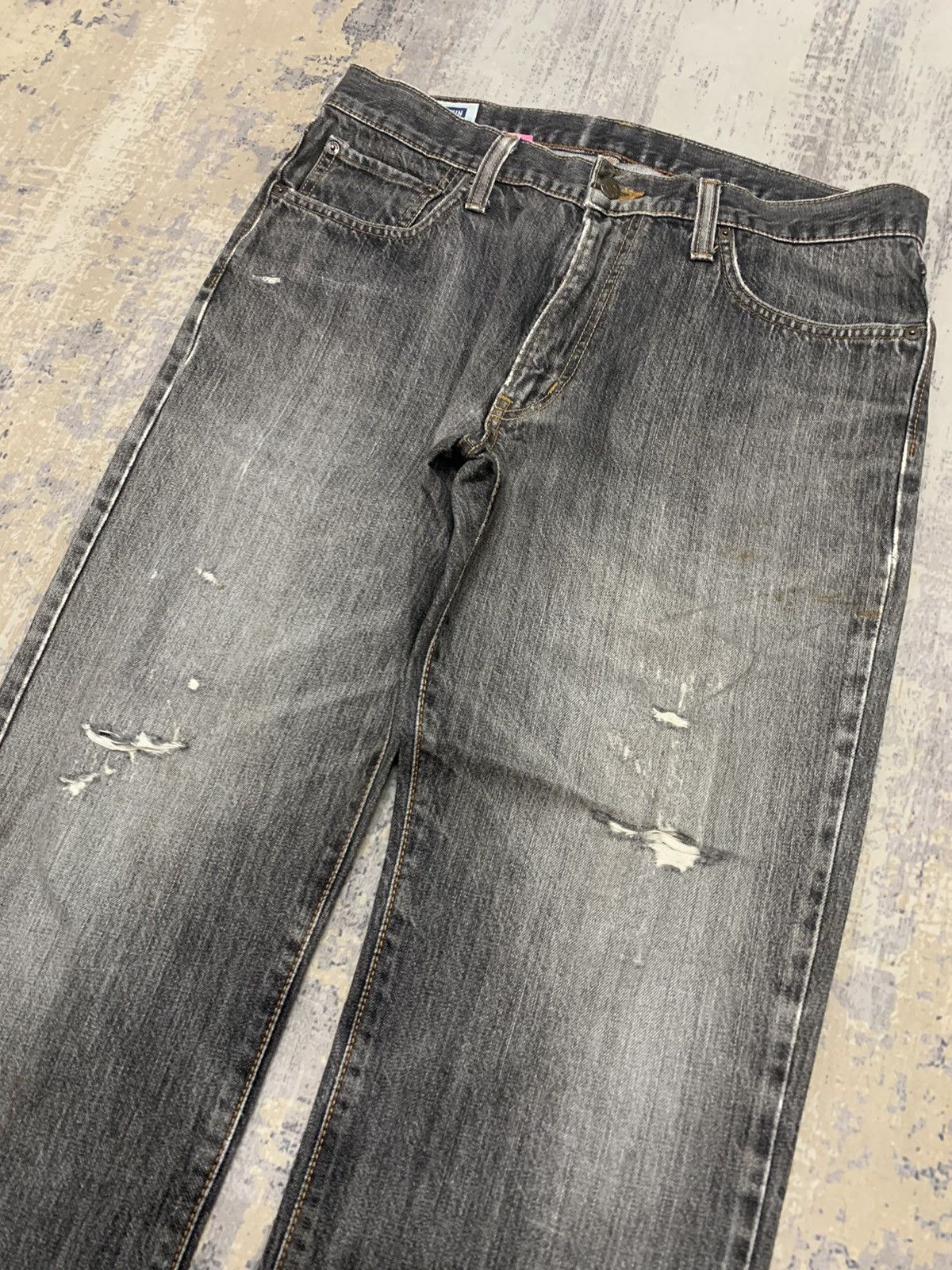 Edwin Thrashed Ripped faded distressed Edwin baggy style jeans Size US 34 / EU 50 - 3 Thumbnail