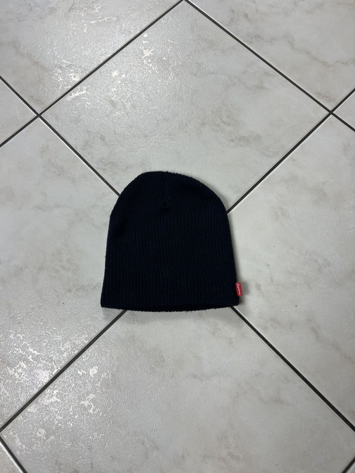 Supreme Supreme OG basic beanie navy knitted small logo hat cap Size ONE SIZE - 2 Thumbnail