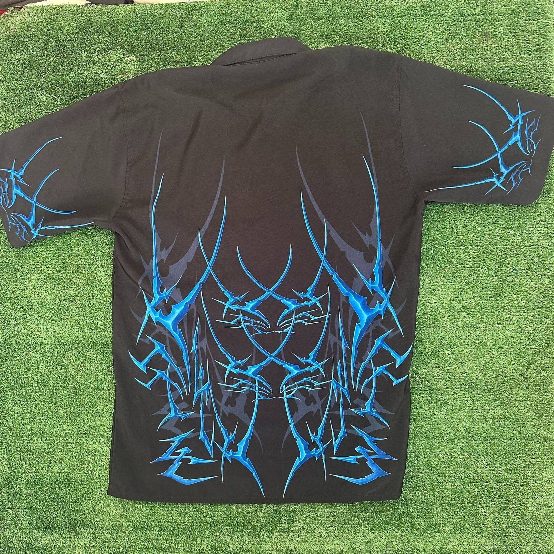 Vintage Vintage Y2K Shaolin Neon Electric Tribal Shirt Cyber Goth Sk Size US S / EU 44-46 / 1 - 6 Thumbnail