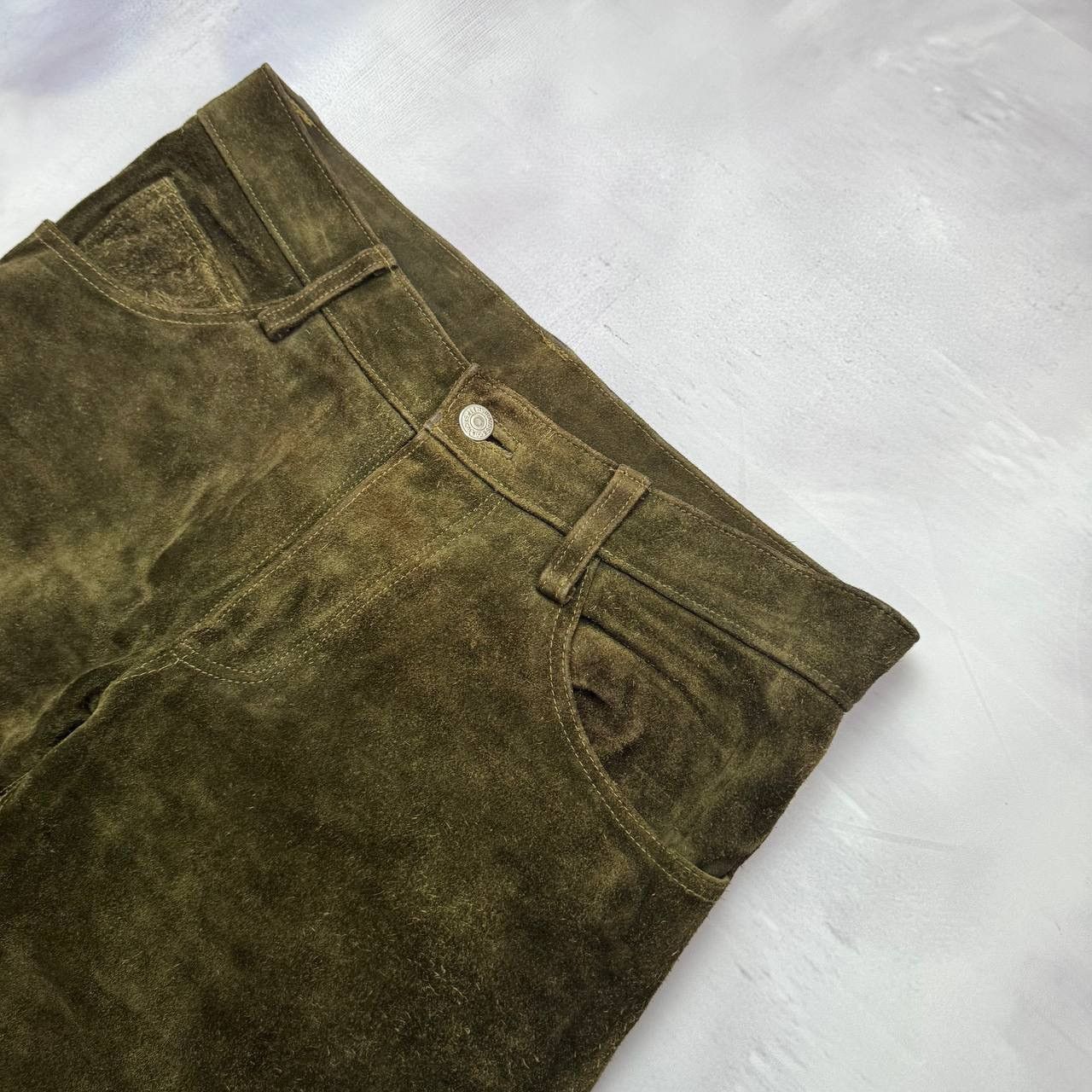 Levi's Vintage Levis 60-70's men's suede leather rare dark green Size US 32 / EU 48 - 3 Thumbnail
