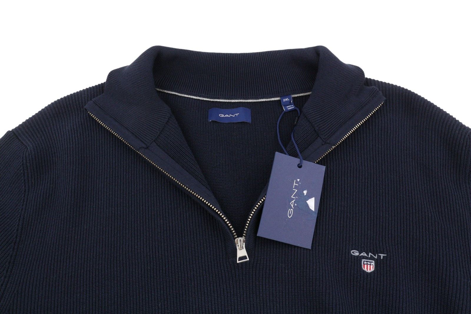 Gant 2XL Dark Blue Cotton Half Zip Jumper 87312 Size US XXL / EU 58 / 5 - 4 Thumbnail