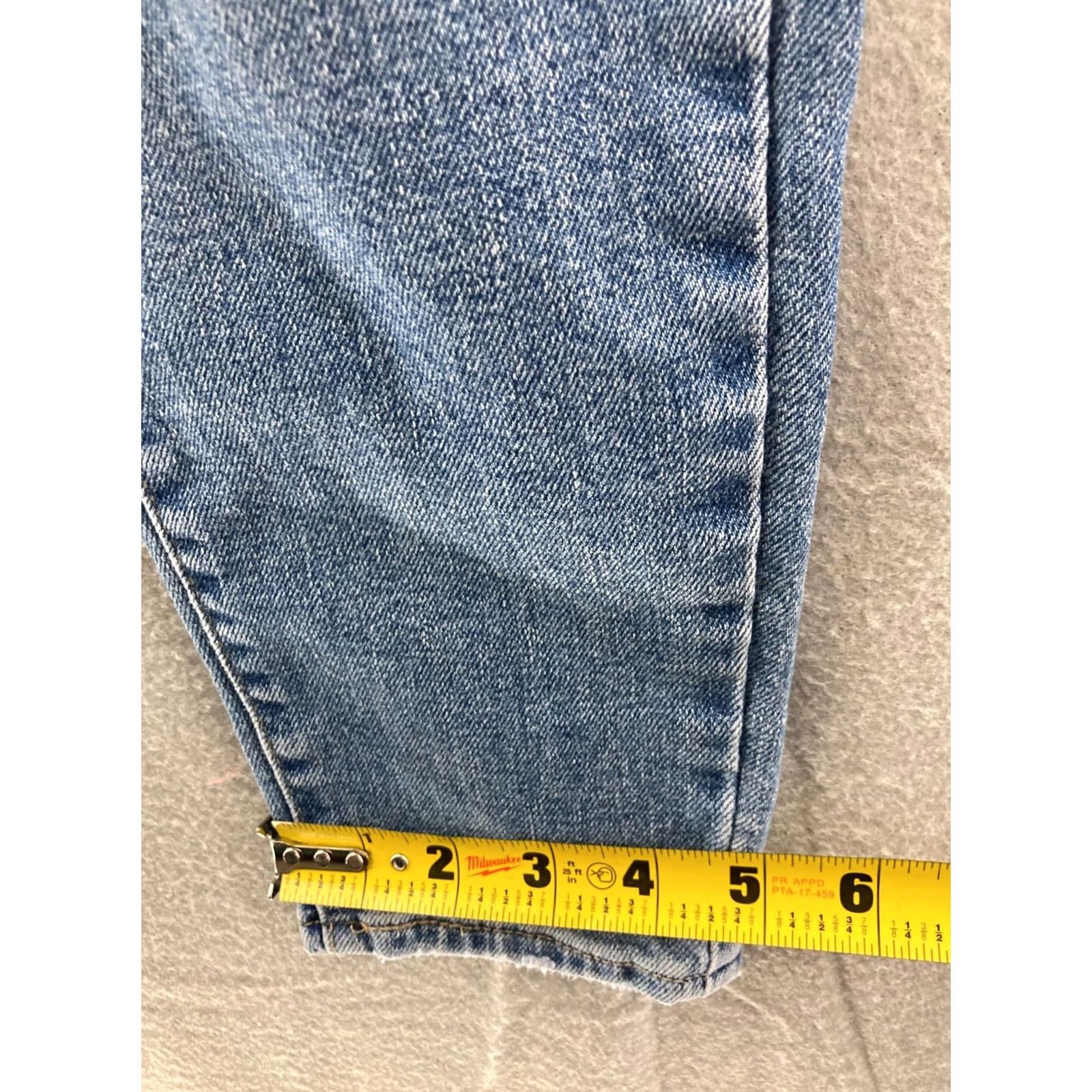 Levi's VINTAGE Levis Jeans Womens 24 Blue Denim Mom Jean Zip Fly High Waisted Distressed Size 42" / US 20 - 6 Thumbnail
