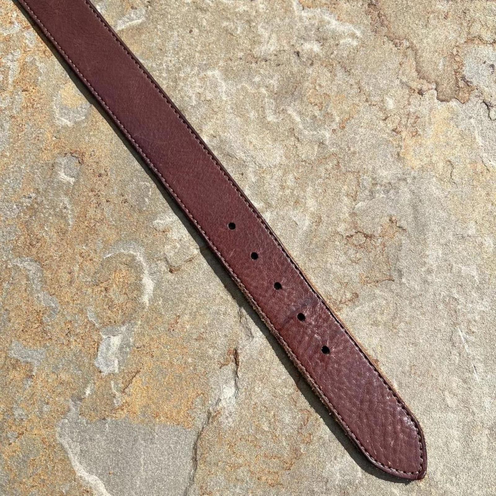 Arizona Jean Co. Y2K Brown Leather Belt Made in USA Size ONE SIZE - 4 Thumbnail