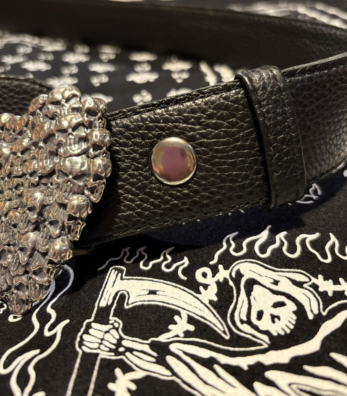 Warren Lotas Heart Skull *SS Belt Buckle Size ONE SIZE - 3 Thumbnail