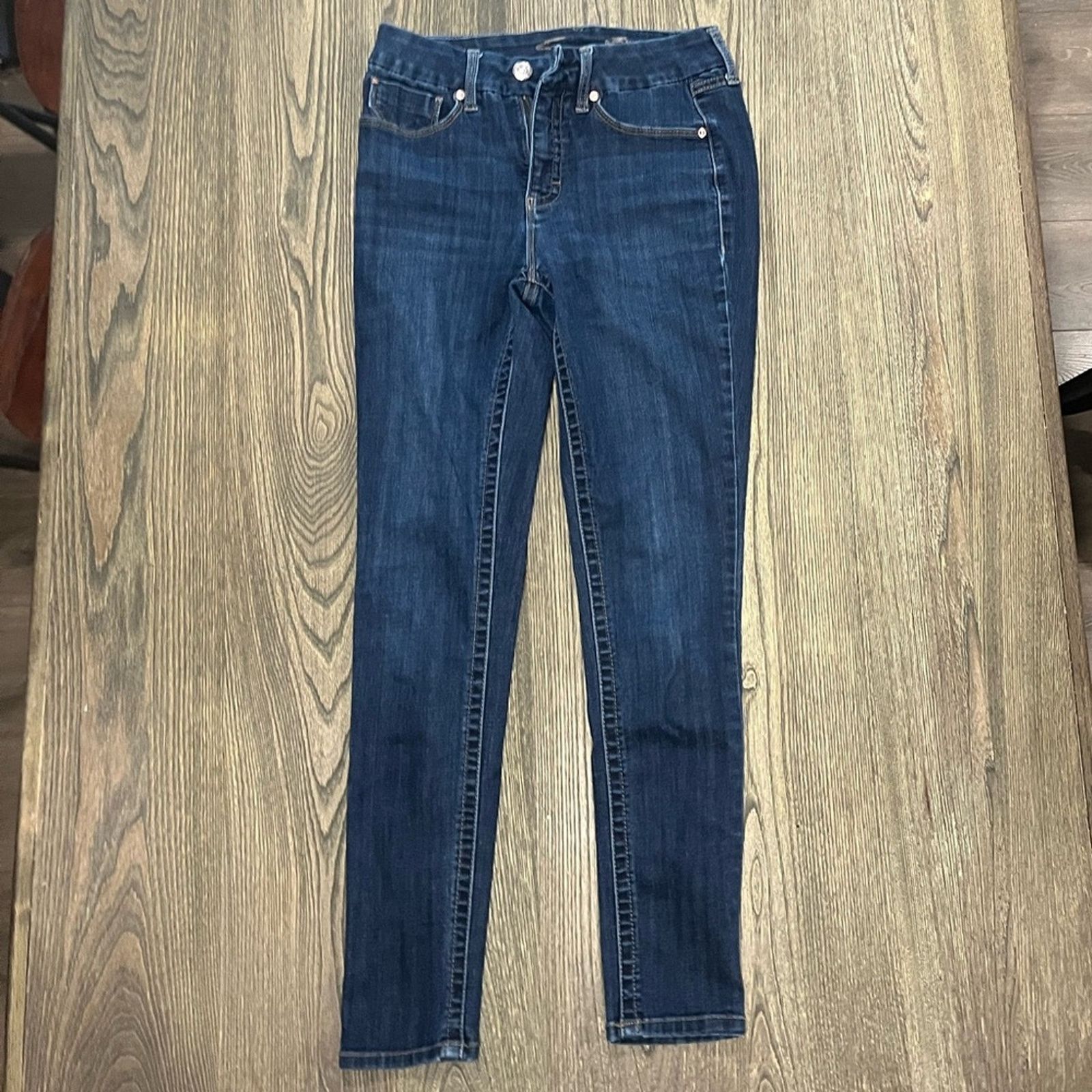Seven 7 Seven7 High-Rise Tummyless Skinny Jeans Denim Blue Size 6 Size 28" / US 6 / IT 42 - 1 Thumbnail