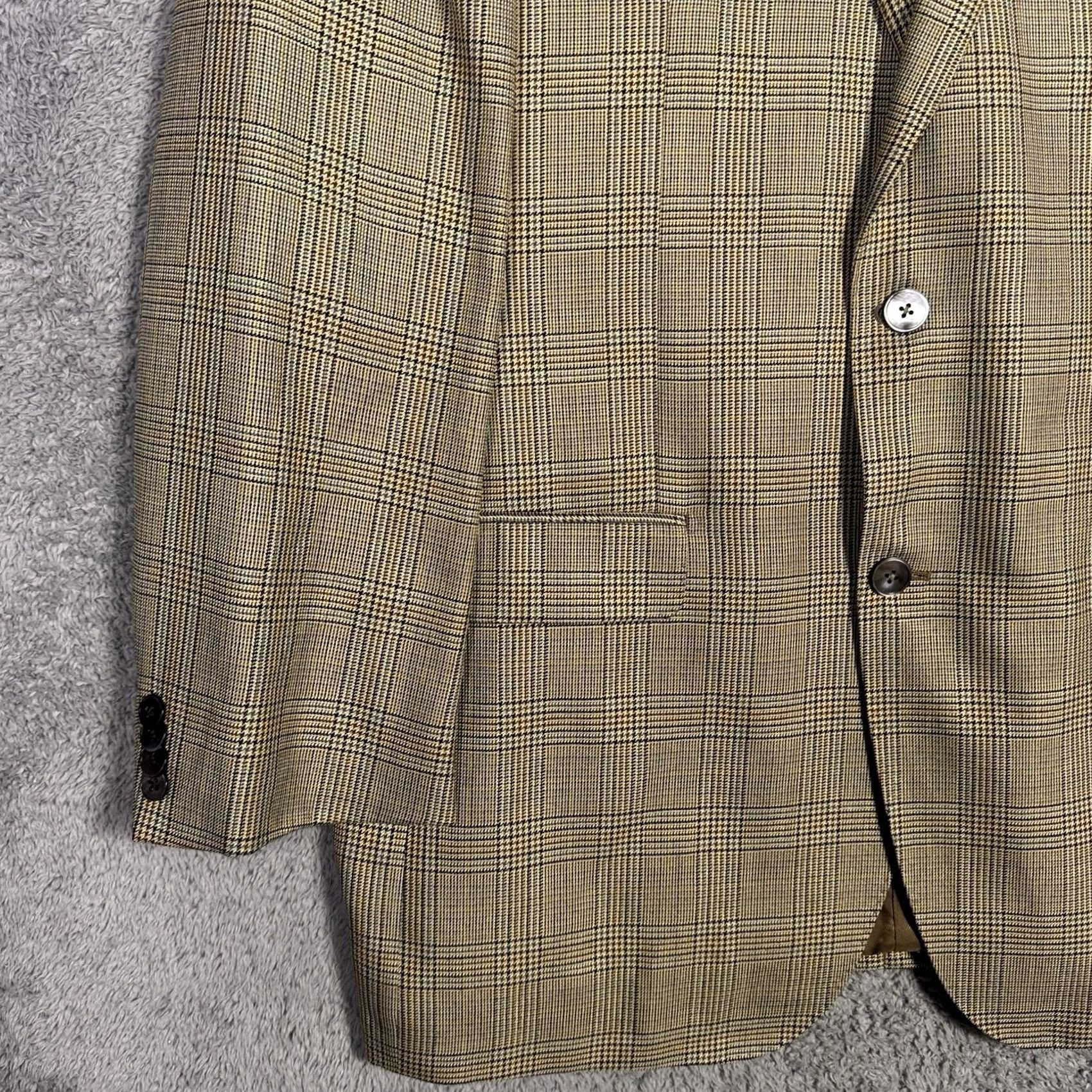 Vintage Byron Sport Coat Mens 44L IT 56 Glen Houndstooth Luca Di Marco Blazer Balmoral Business Casual Outerwear Size 44R - 4 Thumbnail