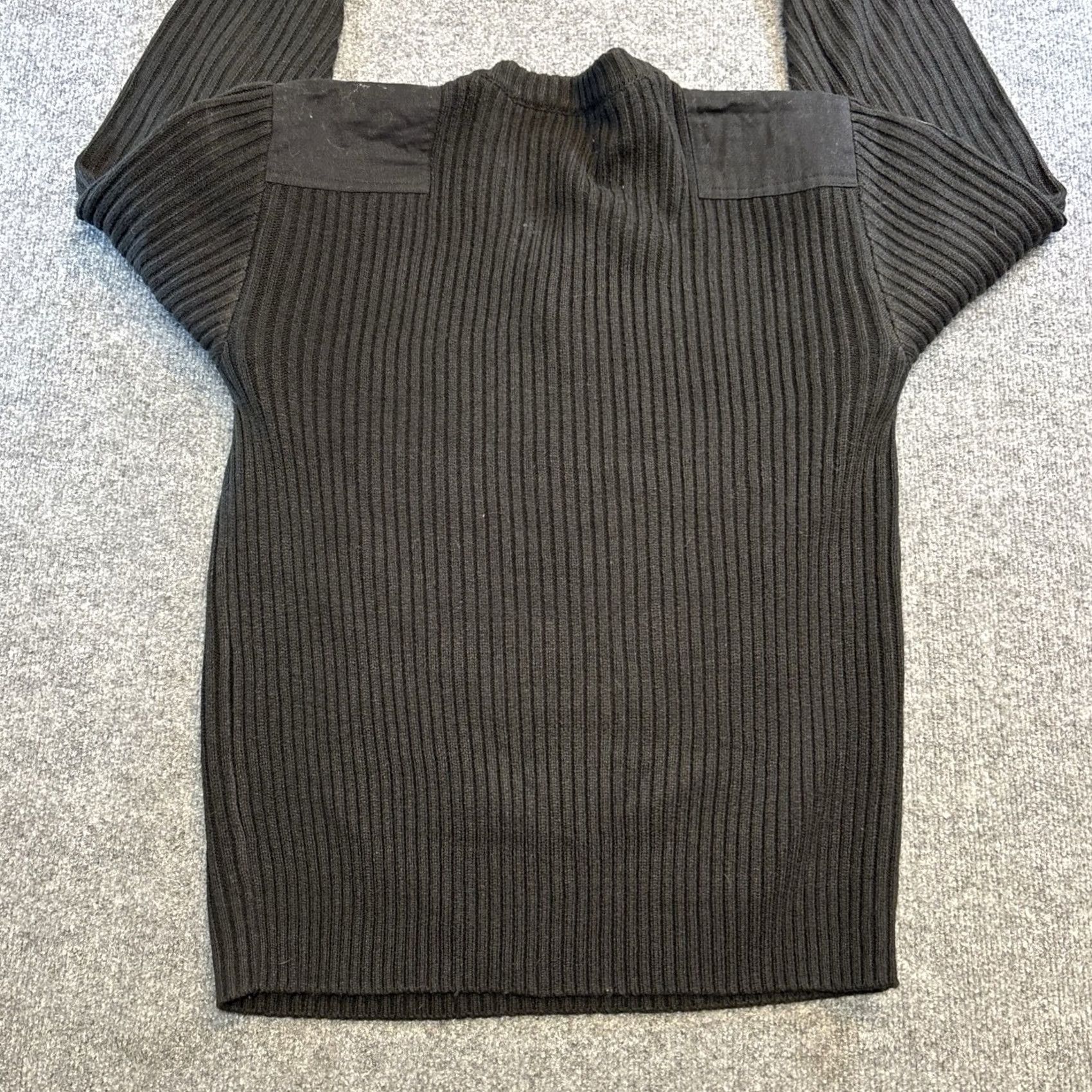 Vintage VINTAGE National Patrol Sweater Men Large Black Ribbed Vneck Crew Neck Knit Pullover Size US L / EU 52-54 / 3 - 6 Thumbnail