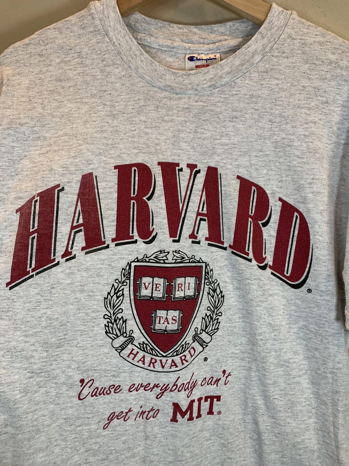 Champion × Vintage RARE* Vintage Harvard Cause Everybody Can’t Get In MIT Shirt Size US M / EU 48-50 / 2 - 2 Thumbnail