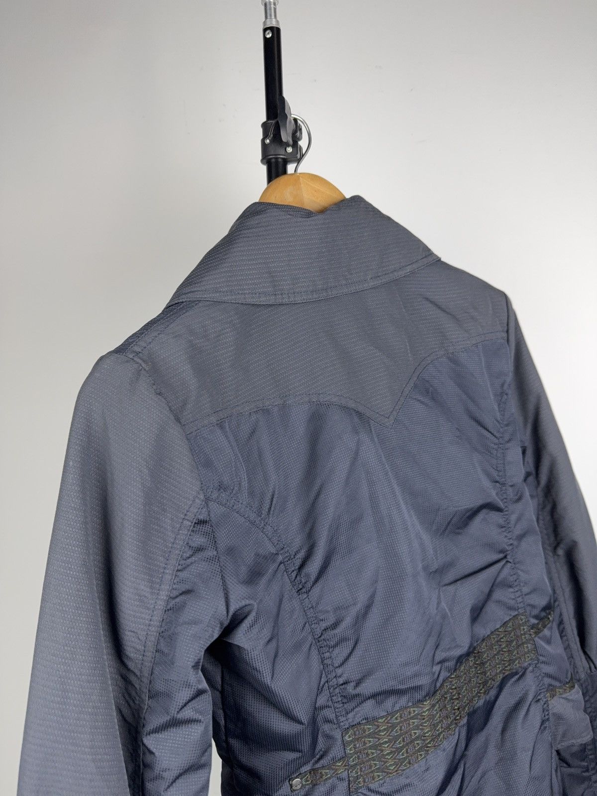 Diesel 00s Archive Diesel Cropped Moto Jacket Zip Tech Y2K Archive Size S / US 4 / IT 40 - 17 Thumbnail