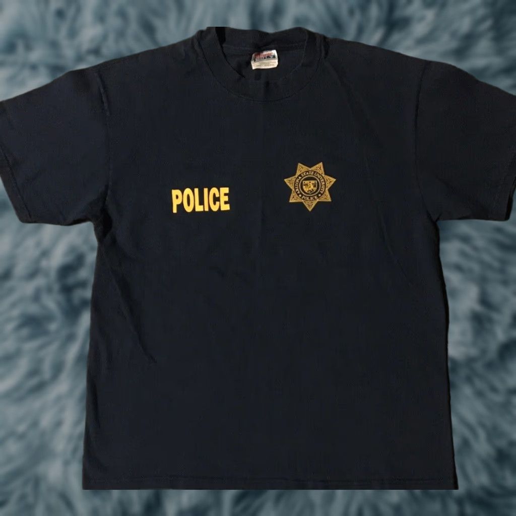 Vintage Vtg 90s ASU Police Faded Shirt M Arizona School Officer Cop Military Army Grunge Shirt Mens Navy Blue Graphic Tee Size US M / EU 48-50 / 2 - 1 Thumbnail
