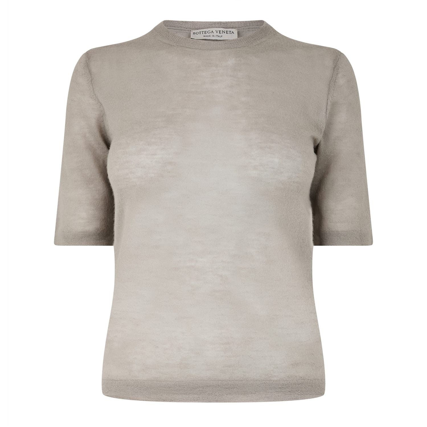 Bottega Veneta Bottega Veneta Regular Fit Crew Neck T-Shirt in Neutral Size XS / US 0-2 / IT 36-38 - 1 Thumbnail