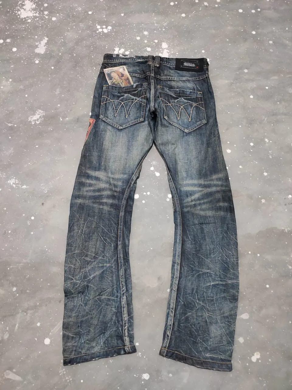 Japanese Brand Tough Jeansmith Nice Art Patches Punk Jeans Pants Size US 29 - 9 Thumbnail