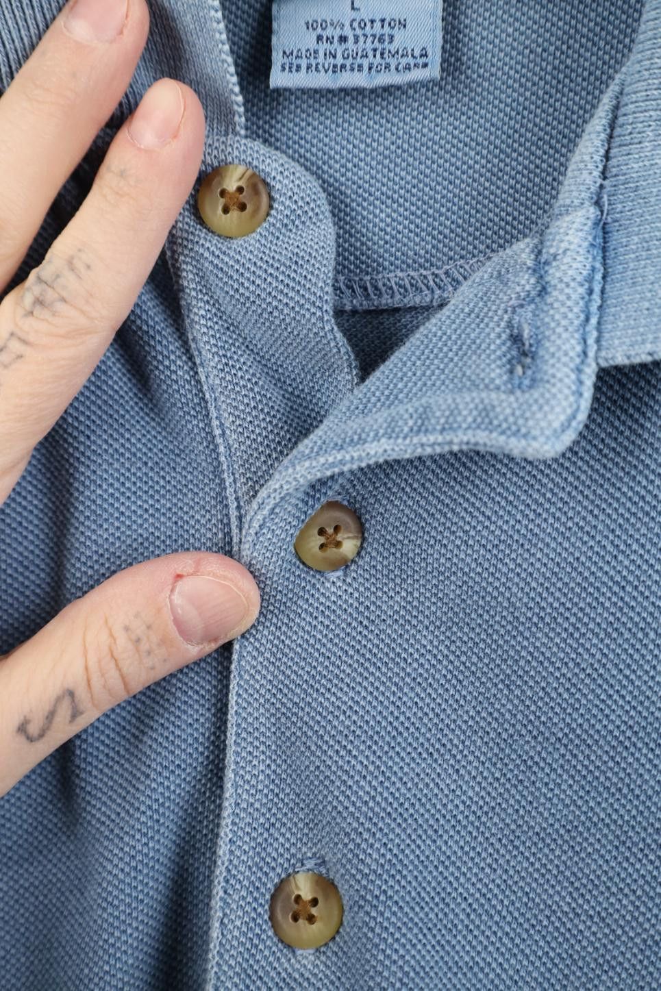 Vintage Vintage 90s Streetwear Pigment Dye Stonewash Golf Polo Shirt Size US L / EU 52-54 / 3 - 5 Thumbnail