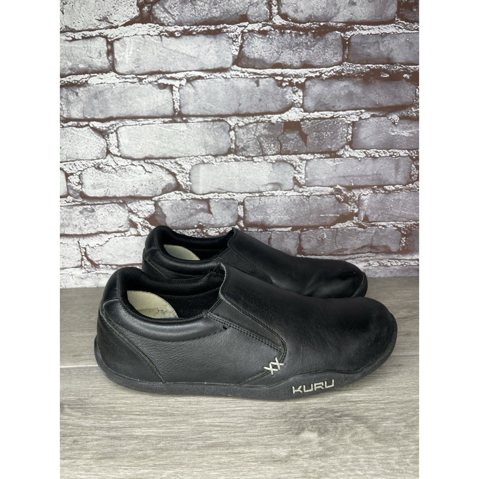 Guru Kuru Kivi Black Leather 10250180 Slip On Walking Loafers Com Size US 9.5 / EU 42-43 - 14 Thumbnail