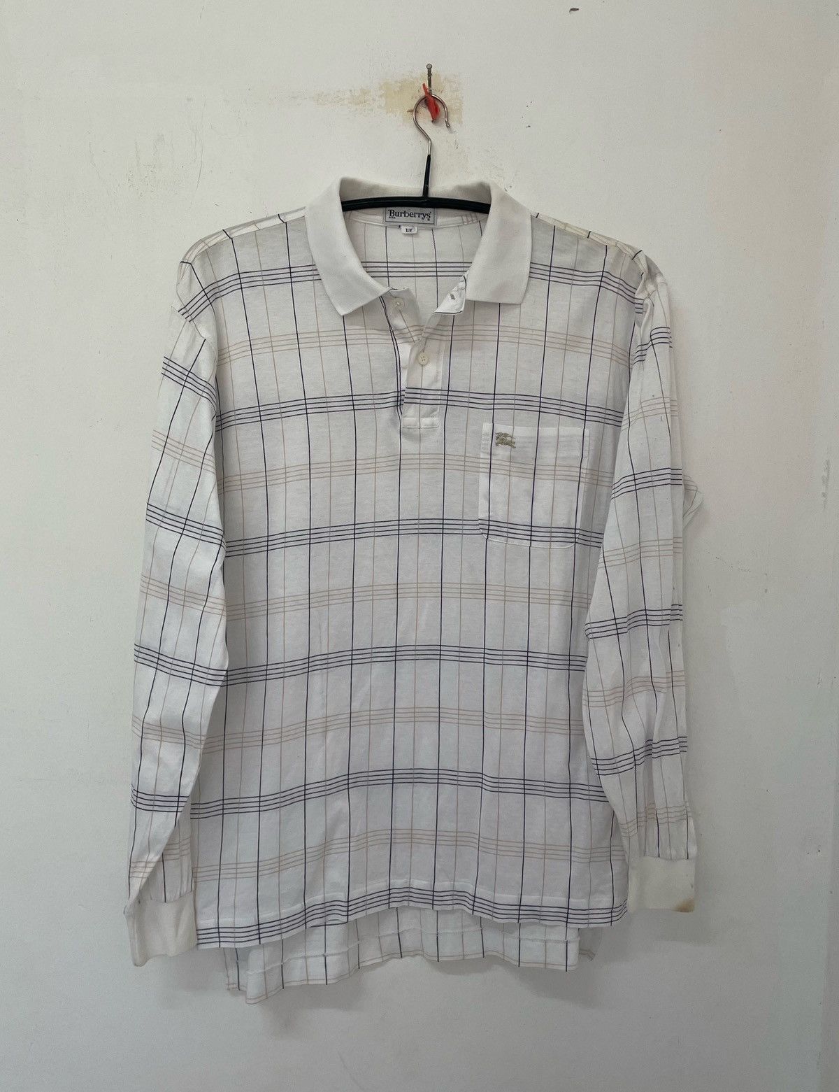 Burberry × Vintage BURBERRYS VINTAGE CHECKERED POLO TEE Size US S / EU 44-46 / 1 - 1 Thumbnail