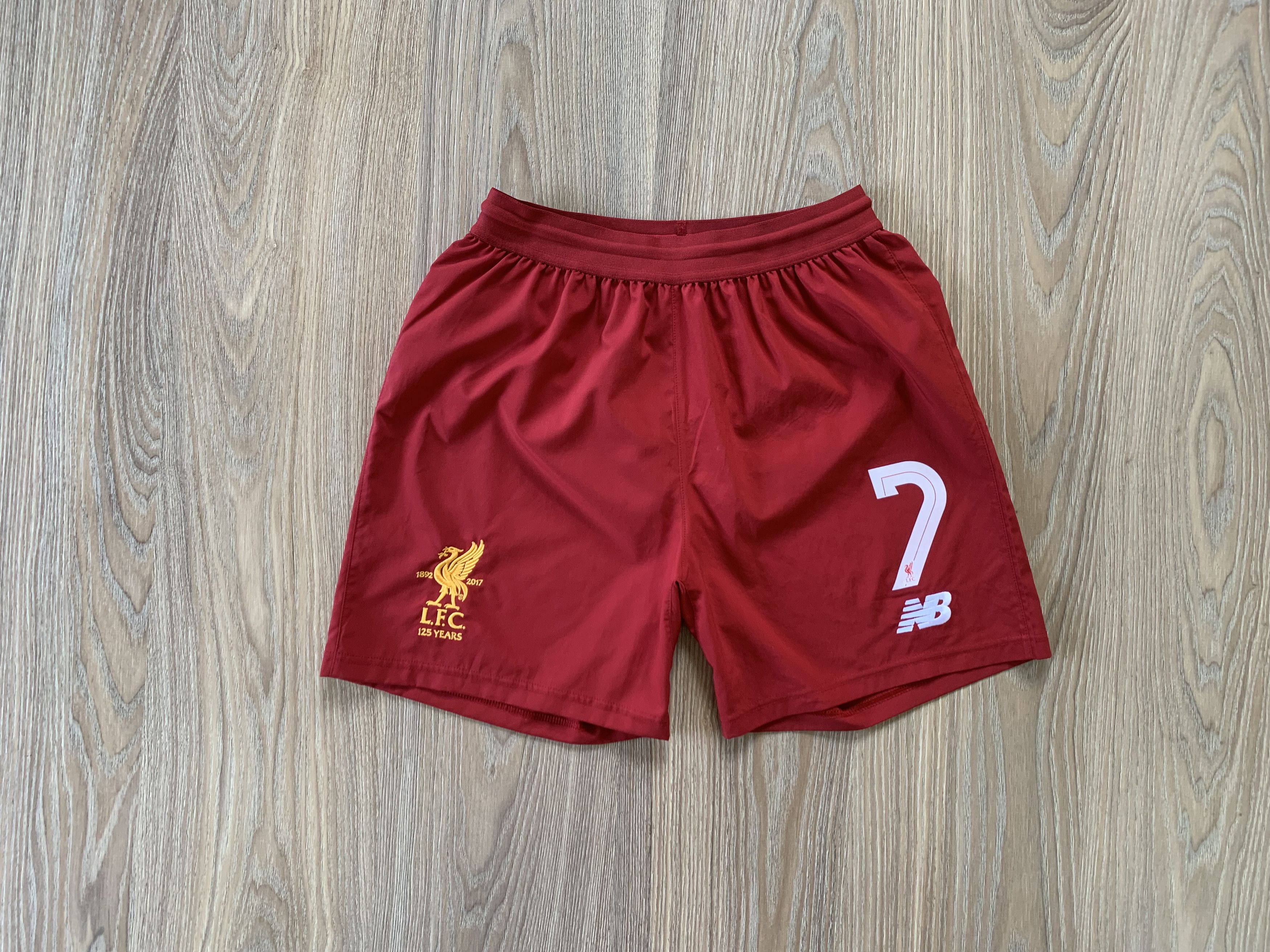 image of Liverpool New Balance Shorts 150 Years Anniversary in Red, Men's (Size 30)