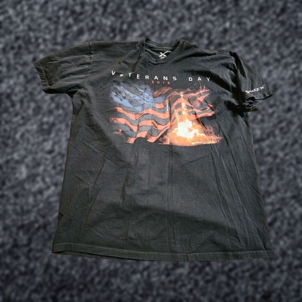 Doublet SpaceX T-Shirt Mens XL Black Double-Sided 2016 Space Vintage Theme Retro Veteran Day Military Shirt Size US XL / EU 56 / 4 - 1 Thumbnail