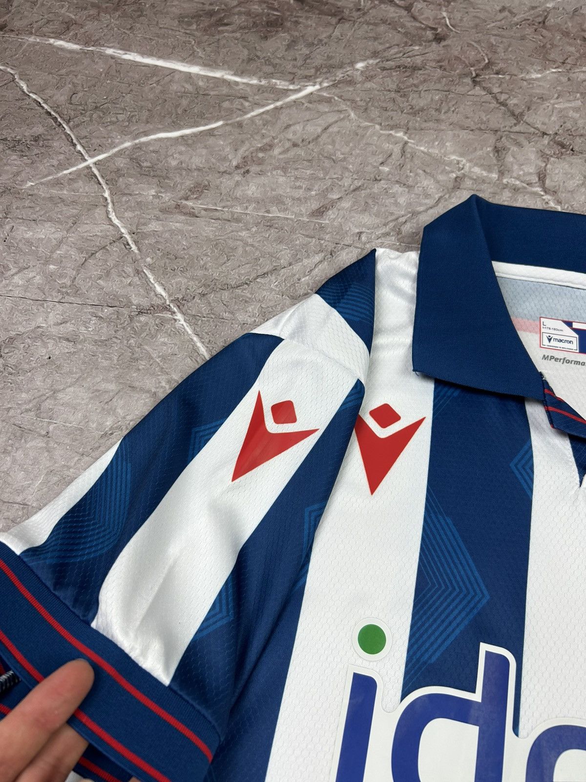 Other Macron West Bromwich Albion Home Soccer Jersey Size US L / EU 52-54 / 3 - 6 Thumbnail