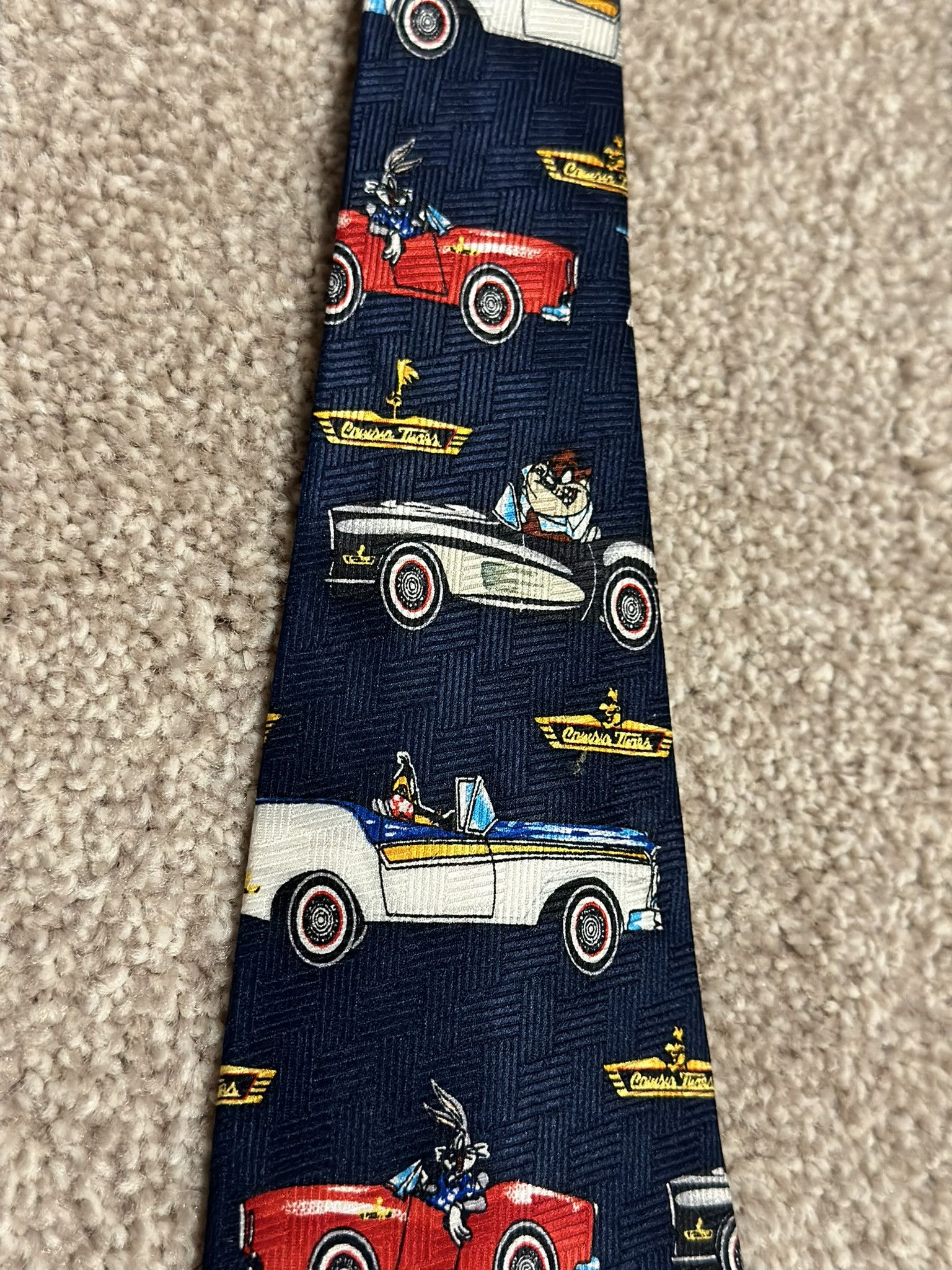 Vintage × Warner Bros Vtg 1999 Warner Bros. Looney Tunes Bugs Taz Daffy Muscle Car Size ONE SIZE - 3 Thumbnail