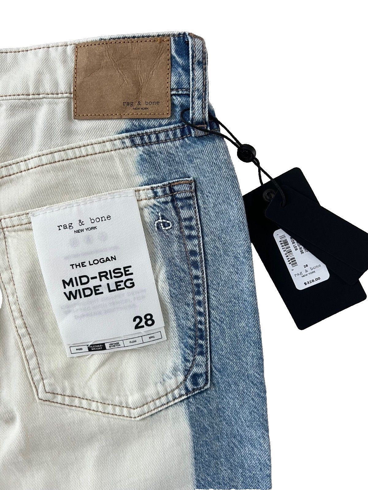 Rag & Bone Rag & Bone Logan Jeans Featherweight in Bleach Stripe ( 28 ) Size 28" / US 6 / IT 42 - 10 Thumbnail