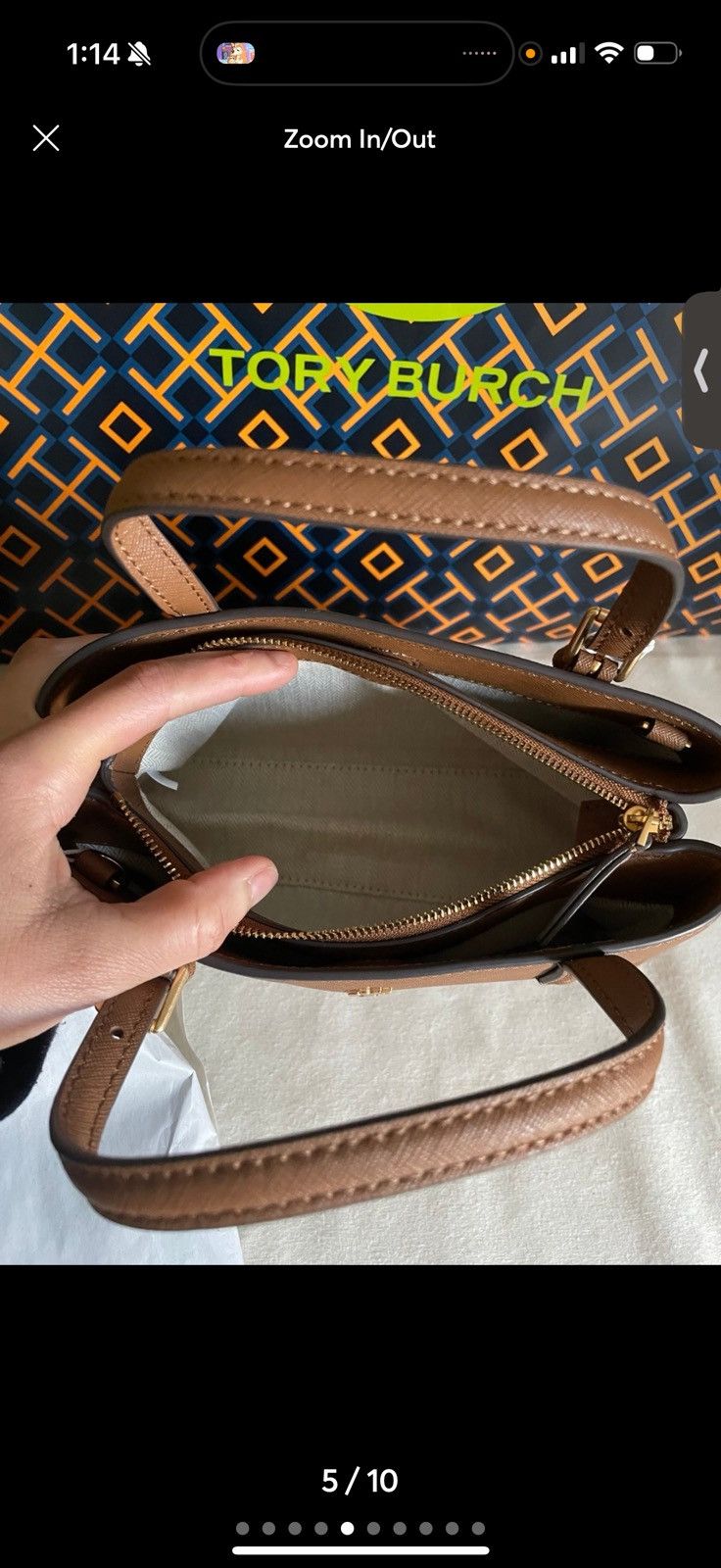 Tory Burch New, tory burch Emerson mini tote crossbody bag in brwon Size ONE SIZE - 3 Thumbnail