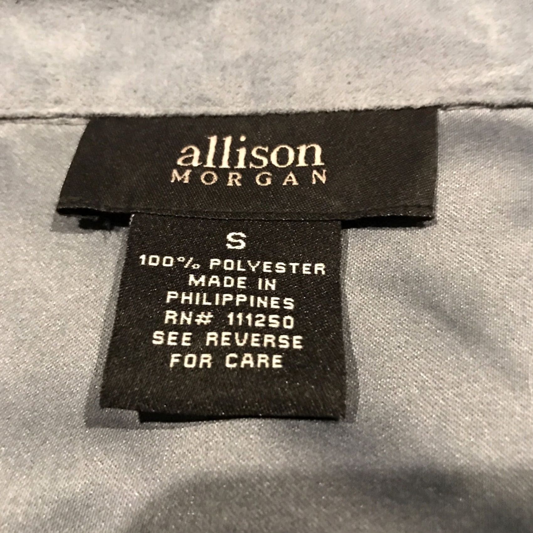 Vintage Allison Morgan Womens S Polyester Blue Button Up Long Sleeve Shirt Nwt A32 Size S / US 4 / IT 40 - 2 Thumbnail
