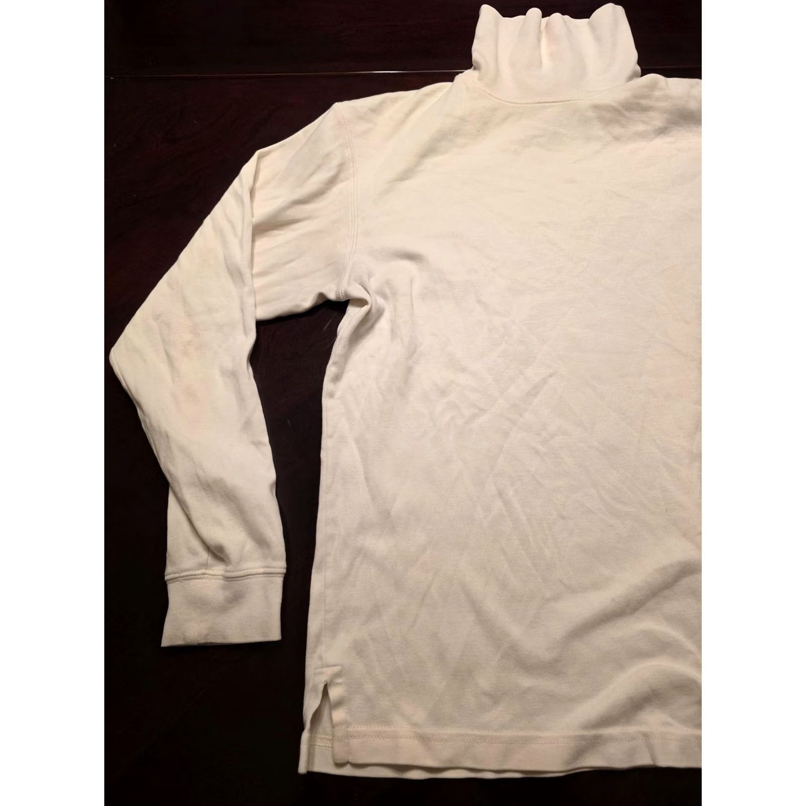 Vintage VINTAGE L.L. Bean Shirt Womens Large White Turtleneck Long Sleeve Cotton Jersey Size L / US 10 / IT 46 - 5 Thumbnail